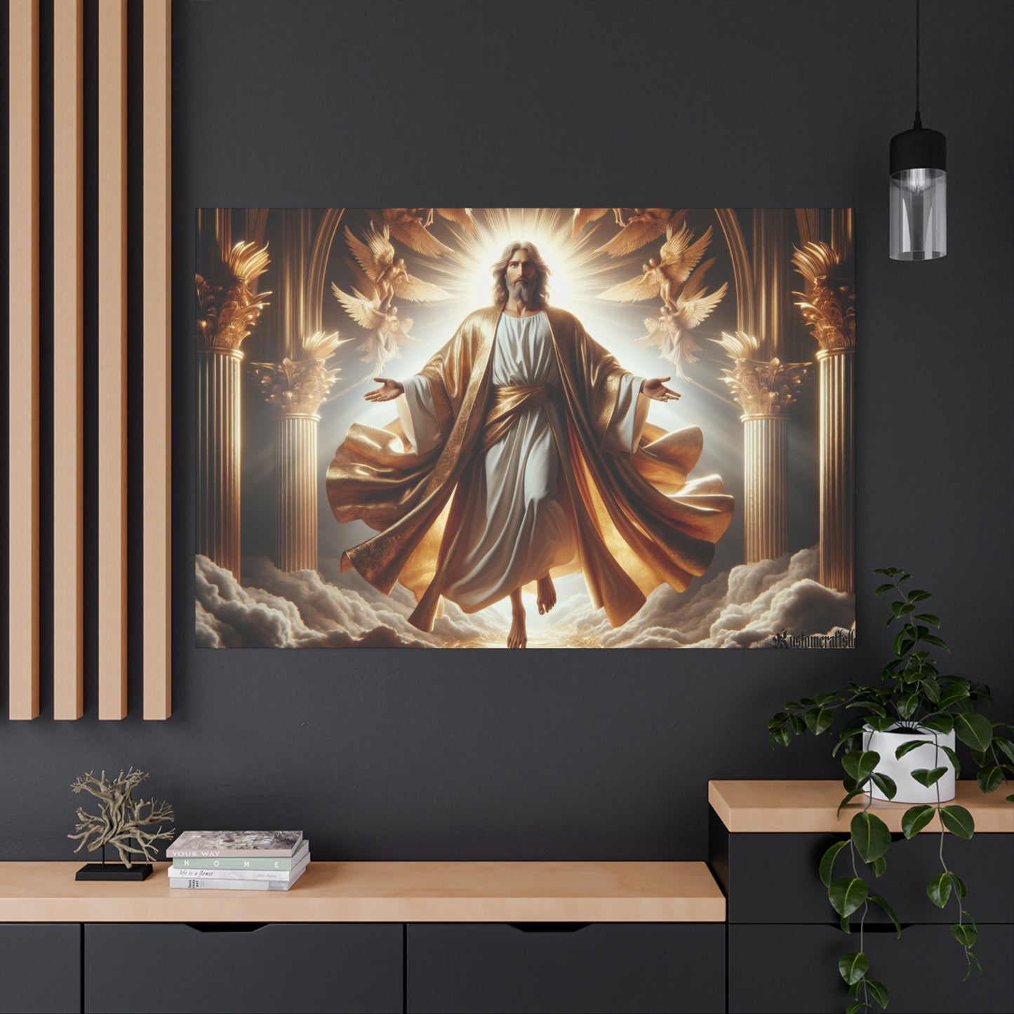 Divine Jesus Christ Canvas Wall Art, Spiritual Decor, Christian Home Decor, Inspirational Artwork, Religious Gift, Heavenly Wall Art