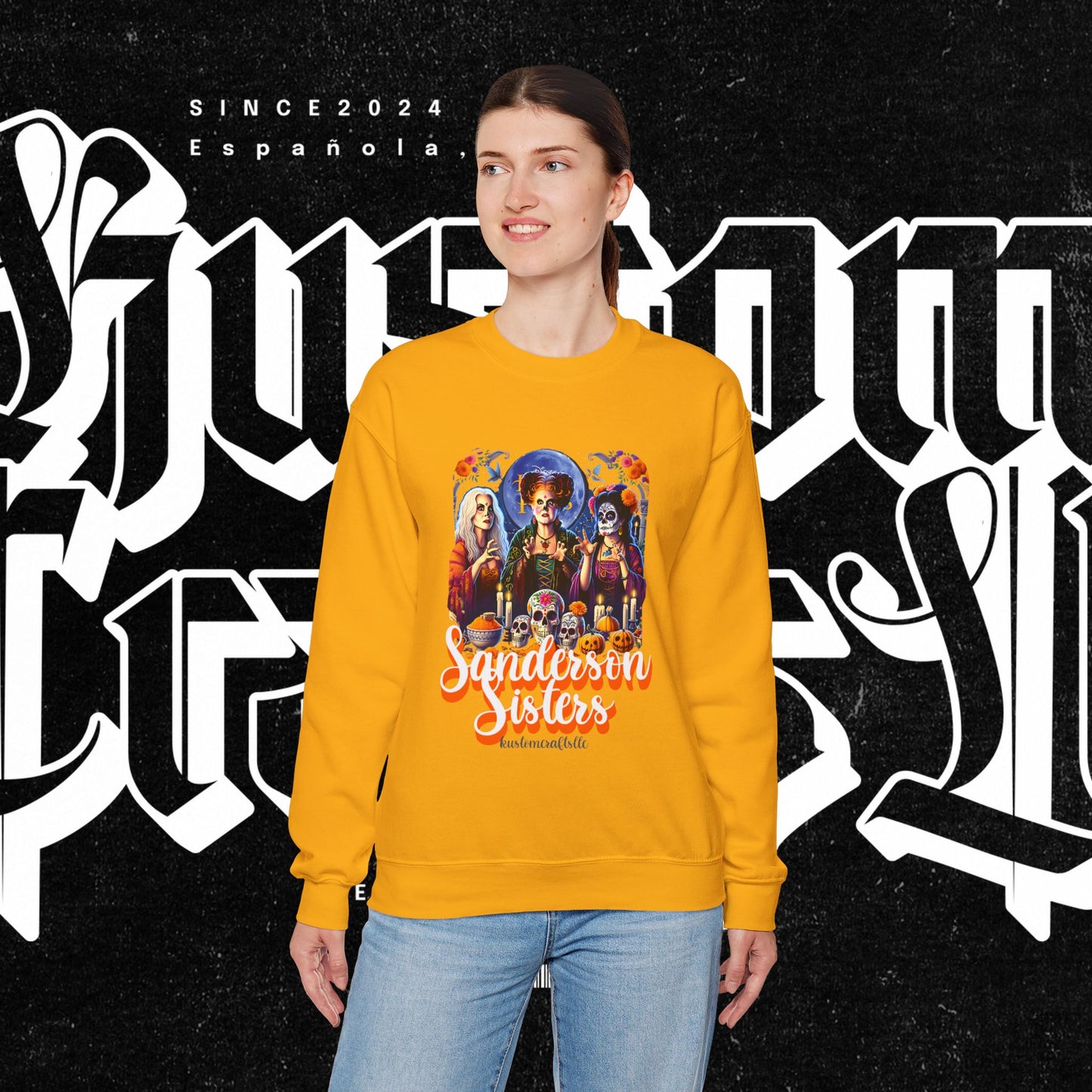 Sanderson Sisters Crewneck Sweatshirt, Halloween Sweatshirt, Casual Fall Fashion, Unisex Sweater, Art Print Sweatshirt
