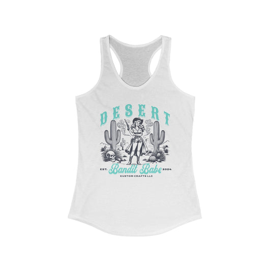 Desert Bandit Babe Racerback Tank - Summer Tank Top, Boho Fashion, Western Inspired, Casual Wear, Gift for Her