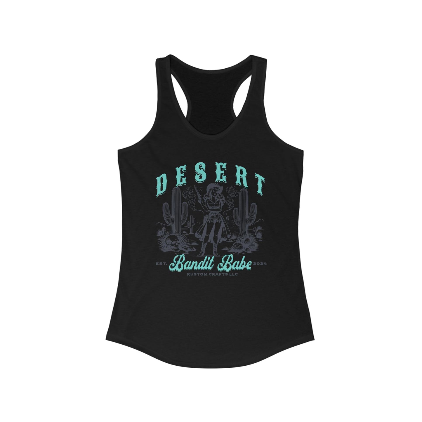 Desert Bandit Babe Racerback Tank - Summer Tank Top, Boho Fashion, Western Inspired, Casual Wear, Gift for Her