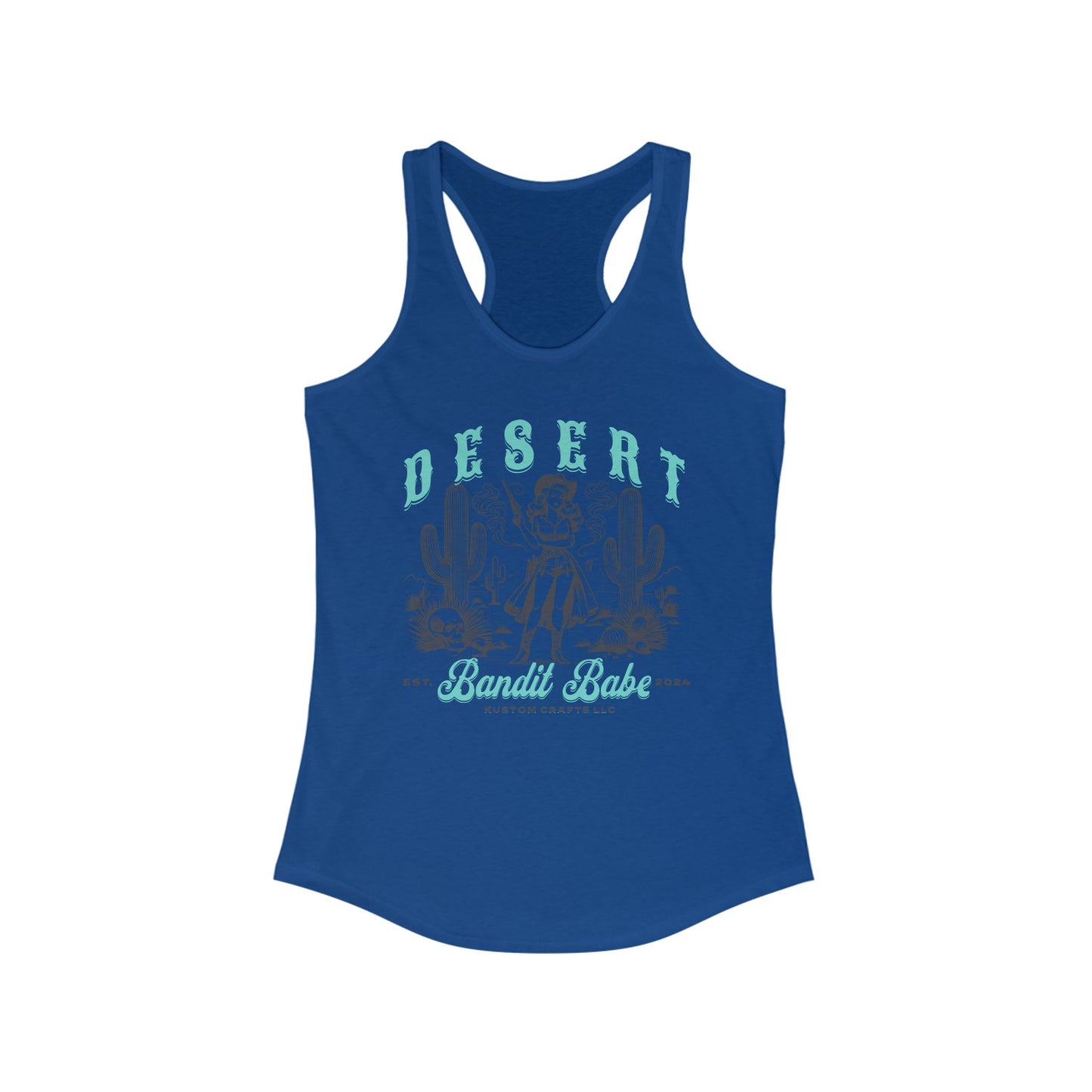 Desert Bandit Babe Racerback Tank - Summer Tank Top, Boho Fashion, Western Inspired, Casual Wear, Gift for Her