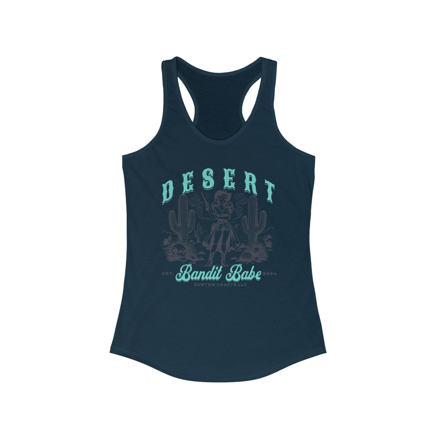 Desert Bandit Babe Racerback Tank - Summer Tank Top, Boho Fashion, Western Inspired, Casual Wear, Gift for Her