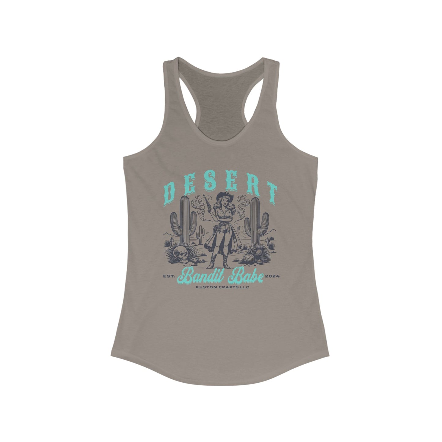 Desert Bandit Babe Racerback Tank - Summer Tank Top, Boho Fashion, Western Inspired, Casual Wear, Gift for Her