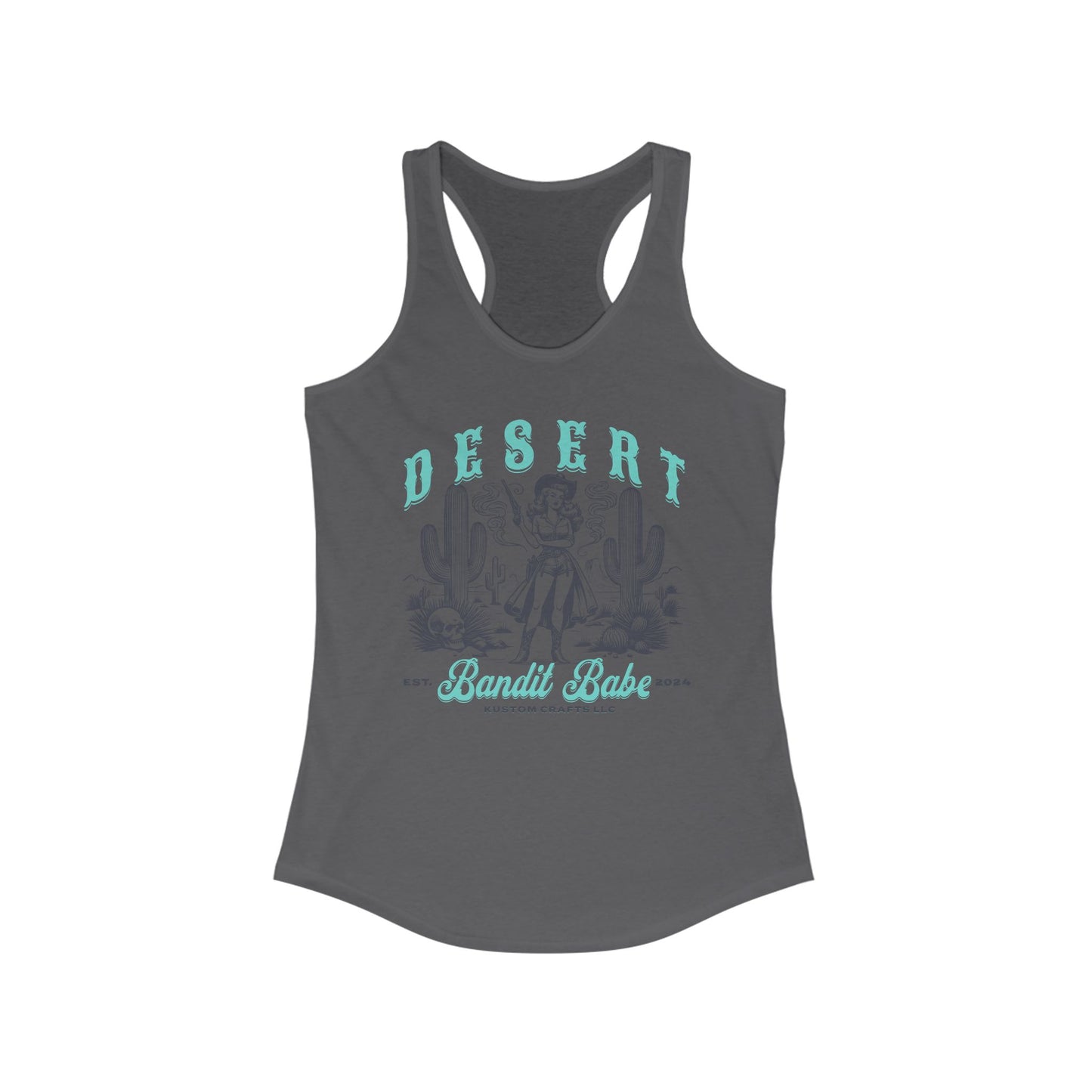 Desert Bandit Babe Racerback Tank - Summer Tank Top, Boho Fashion, Western Inspired, Casual Wear, Gift for Her