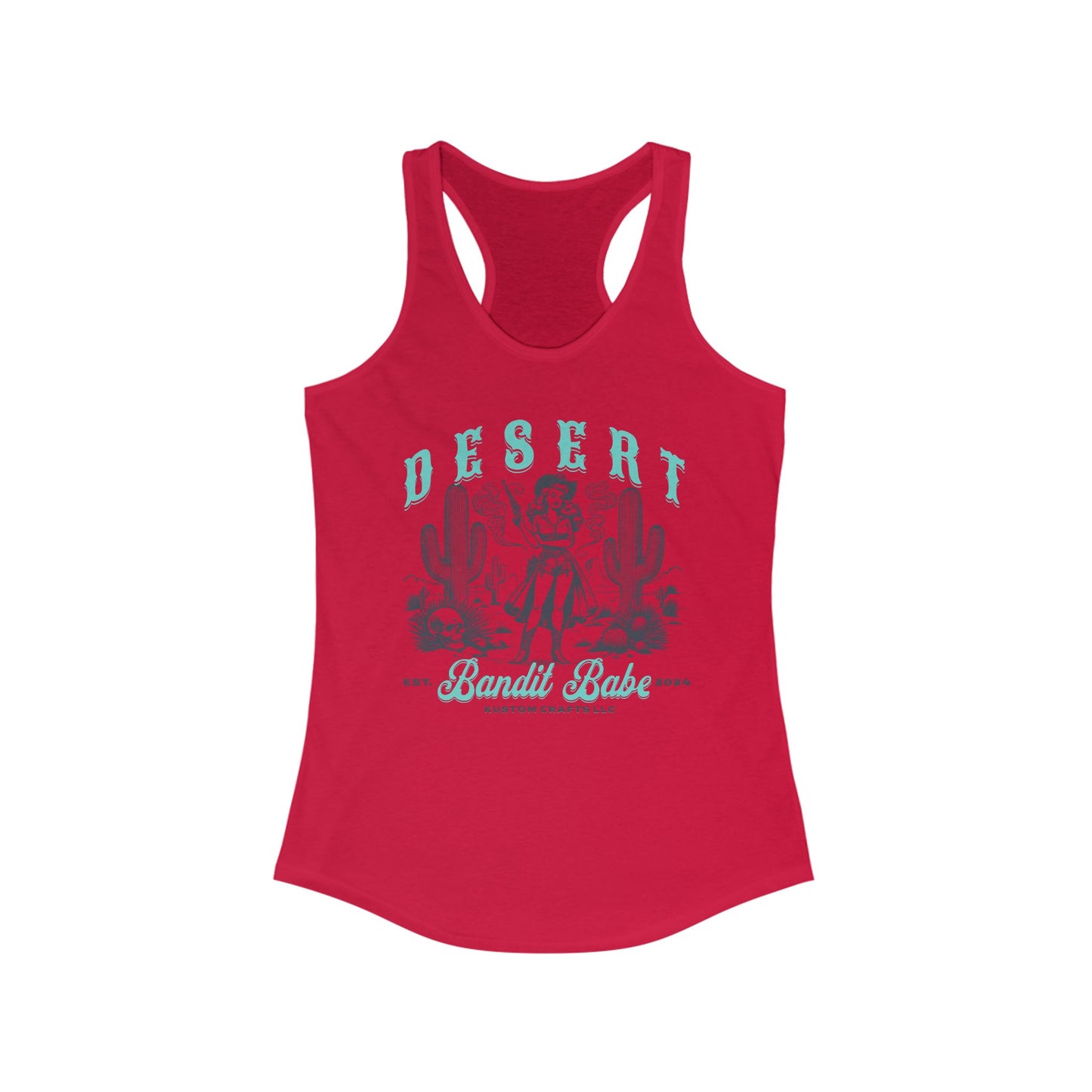 Desert Bandit Babe Racerback Tank - Summer Tank Top, Boho Fashion, Western Inspired, Casual Wear, Gift for Her