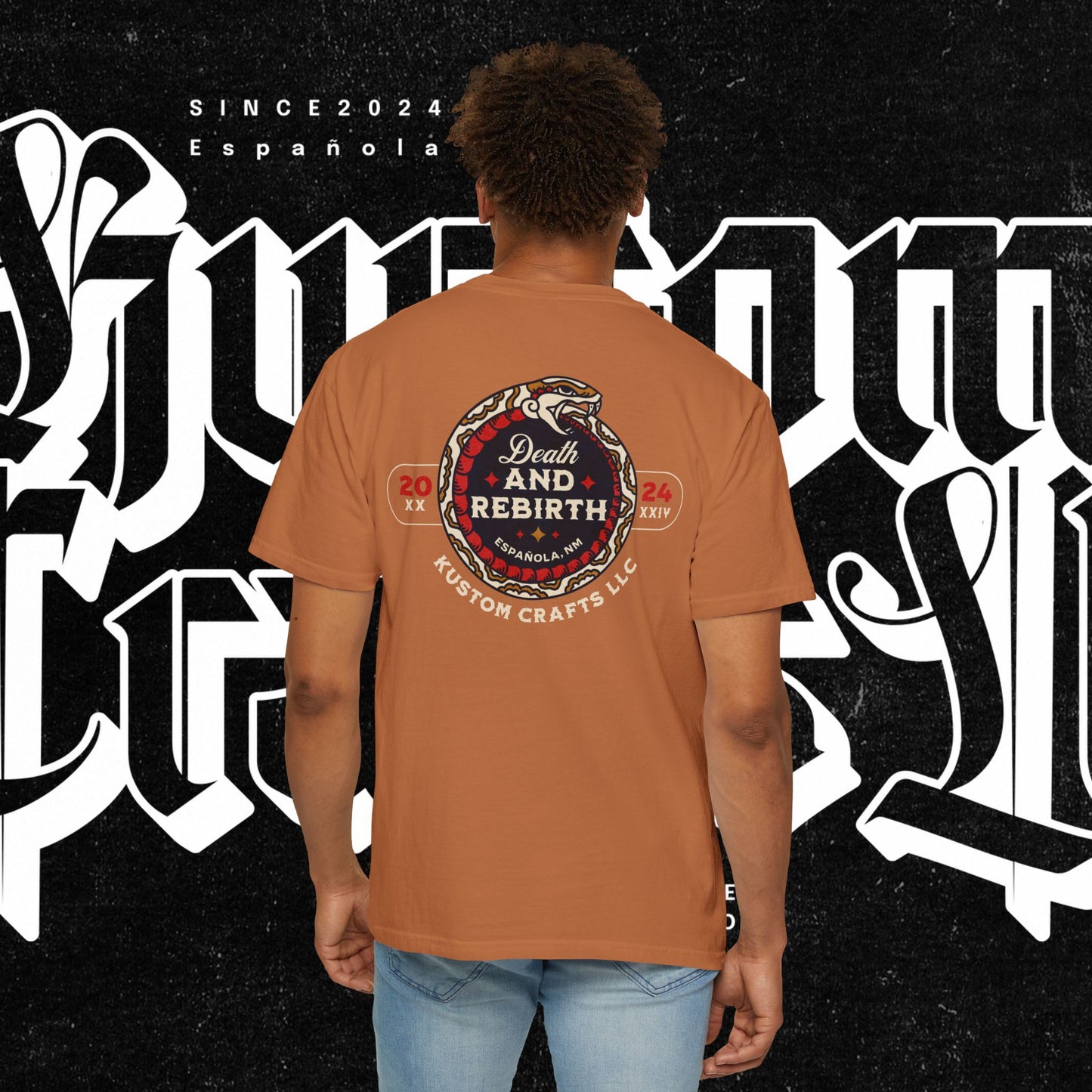 Death and Rebirth Red Snake Graphic Tee, Death Rebirth Unisex T-shirt, Streetwear Alternative Fashion, Serpent Design Shirt, Edgy Clothing