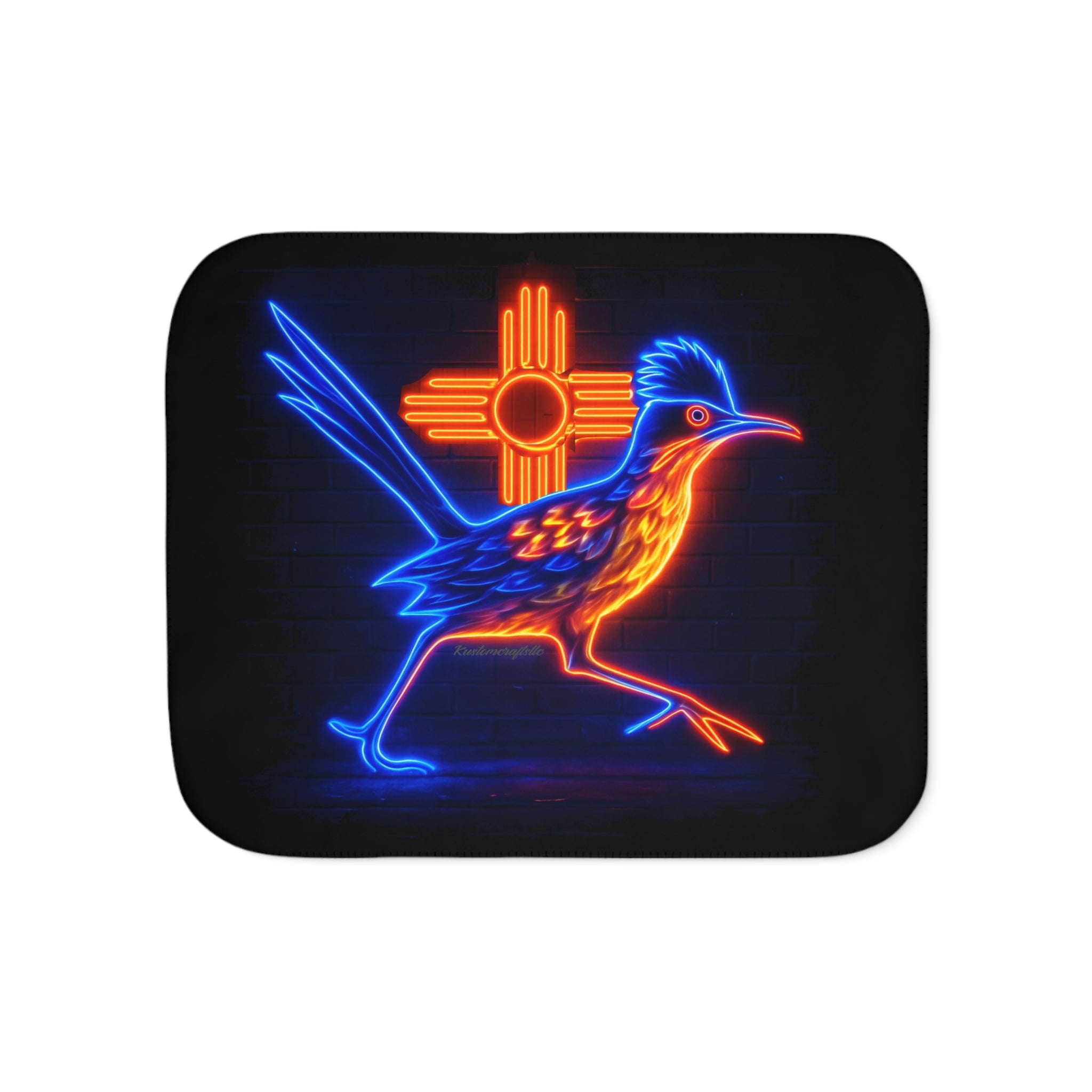 Neon Roadrunner Sherpa Blanket