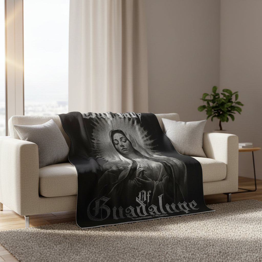 Our Lady of Guadalupe - Fleece Sherpa Blanket