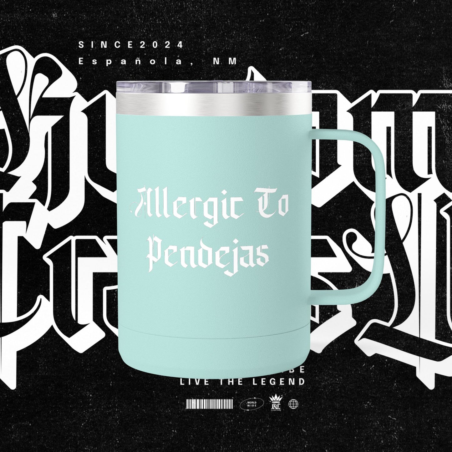 Allergic To Pendejas Coffee Mug Tumbler, 15oz - Stylish Drinkware for Coffee Lovers, Funny Gift for Friends, Unique Travel Mug, [...]