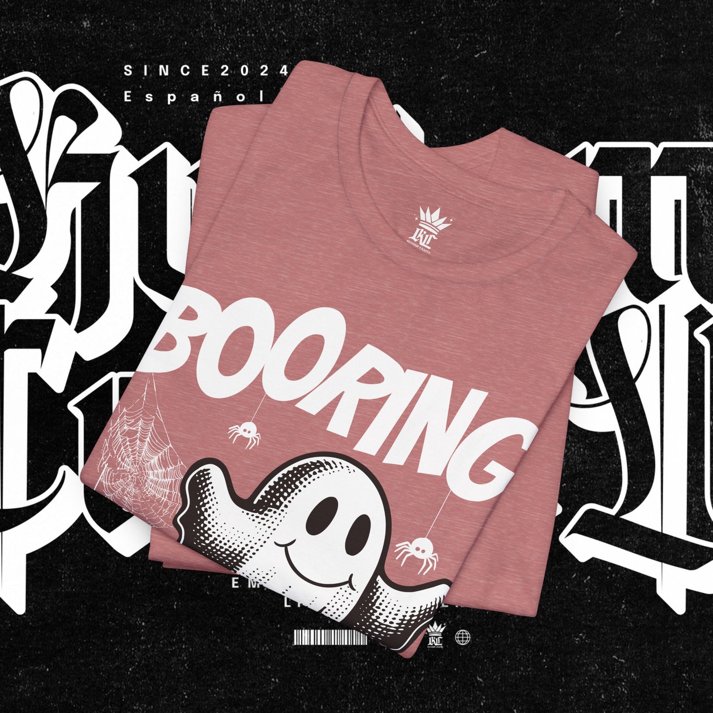 Ghostly Boo-Ring Fun Tee - Spooky Vibes, Perfect for Halloween, Casual Wear, Gift for Ghost Lovers, Graphic Tee, Trendy Outfit