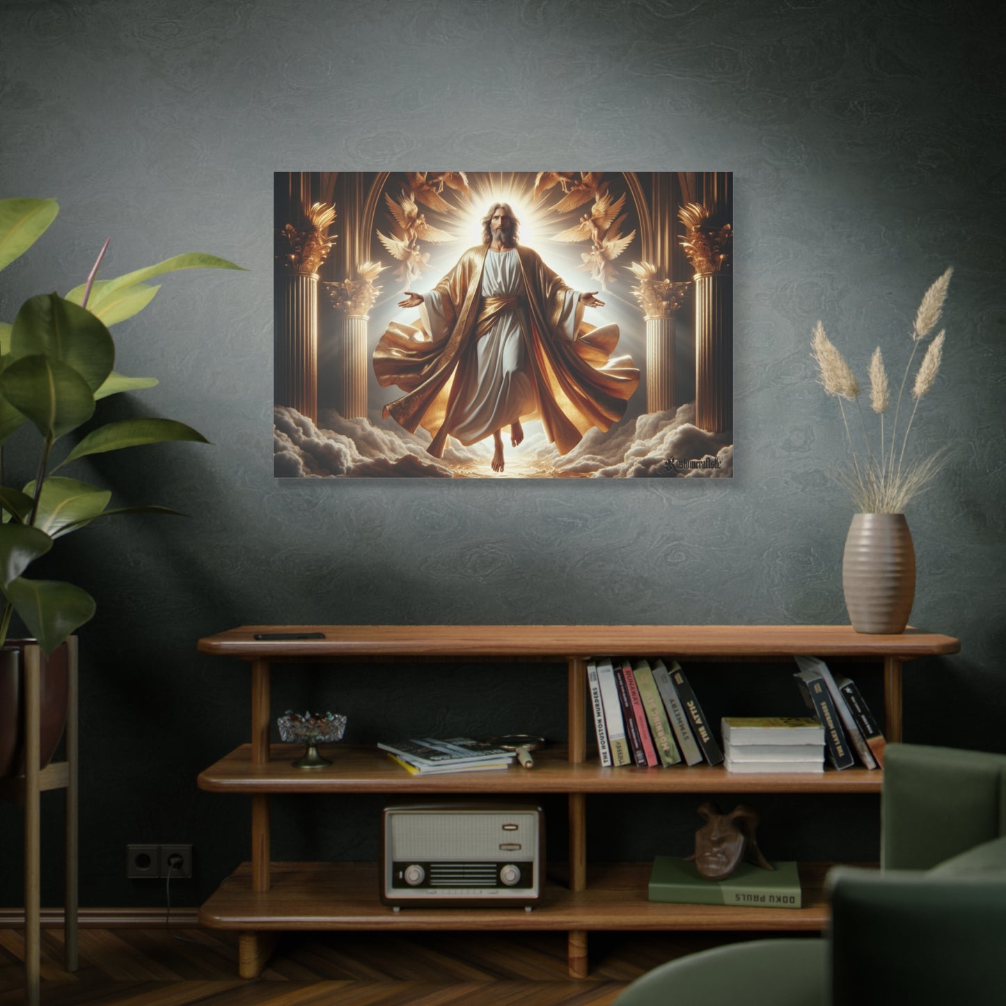 Divine Jesus Christ Canvas Wall Art, Spiritual Decor, Christian Home Decor, Inspirational Artwork, Religious Gift, Heavenly Wall Art