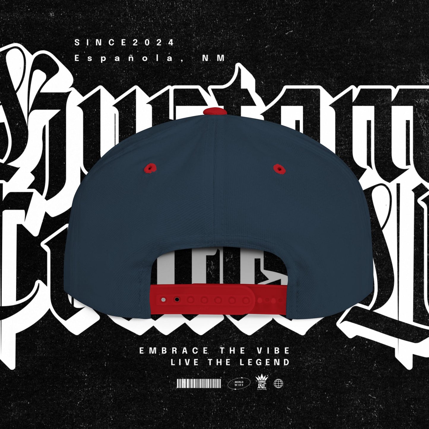 Custom Flat Bill Snapback Hat | Embrace the Vibe, Live the Legend | Perfect for Streetwear, Festivals, Casual Outings, Gifts