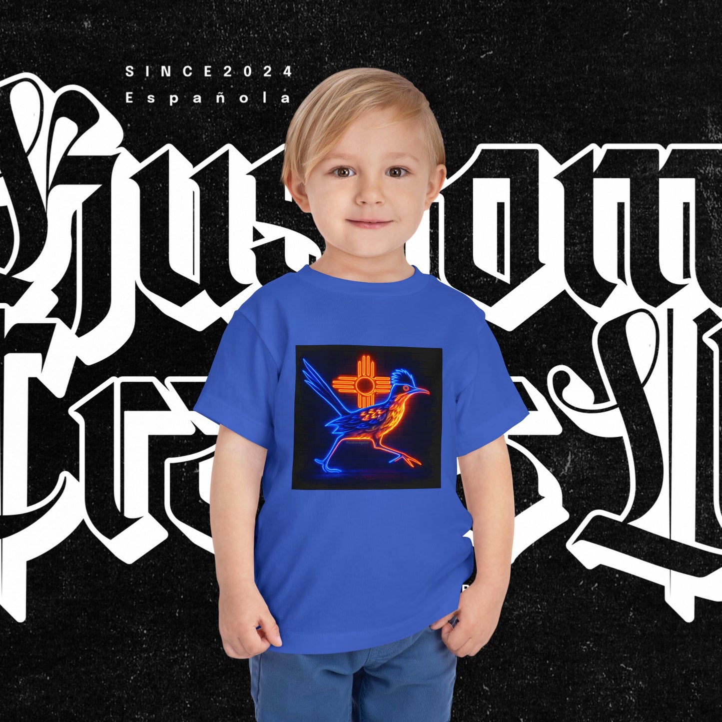 Neon Roadrunner New Mexico Design - Toddler Tee