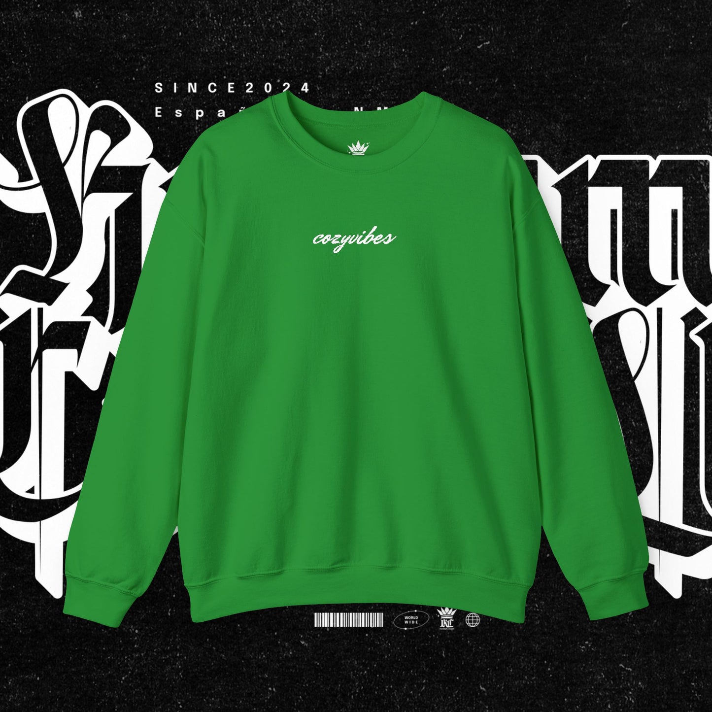 Cozy Vibes Embroidery Heavy Blend™ Crewneck Sweatshirt