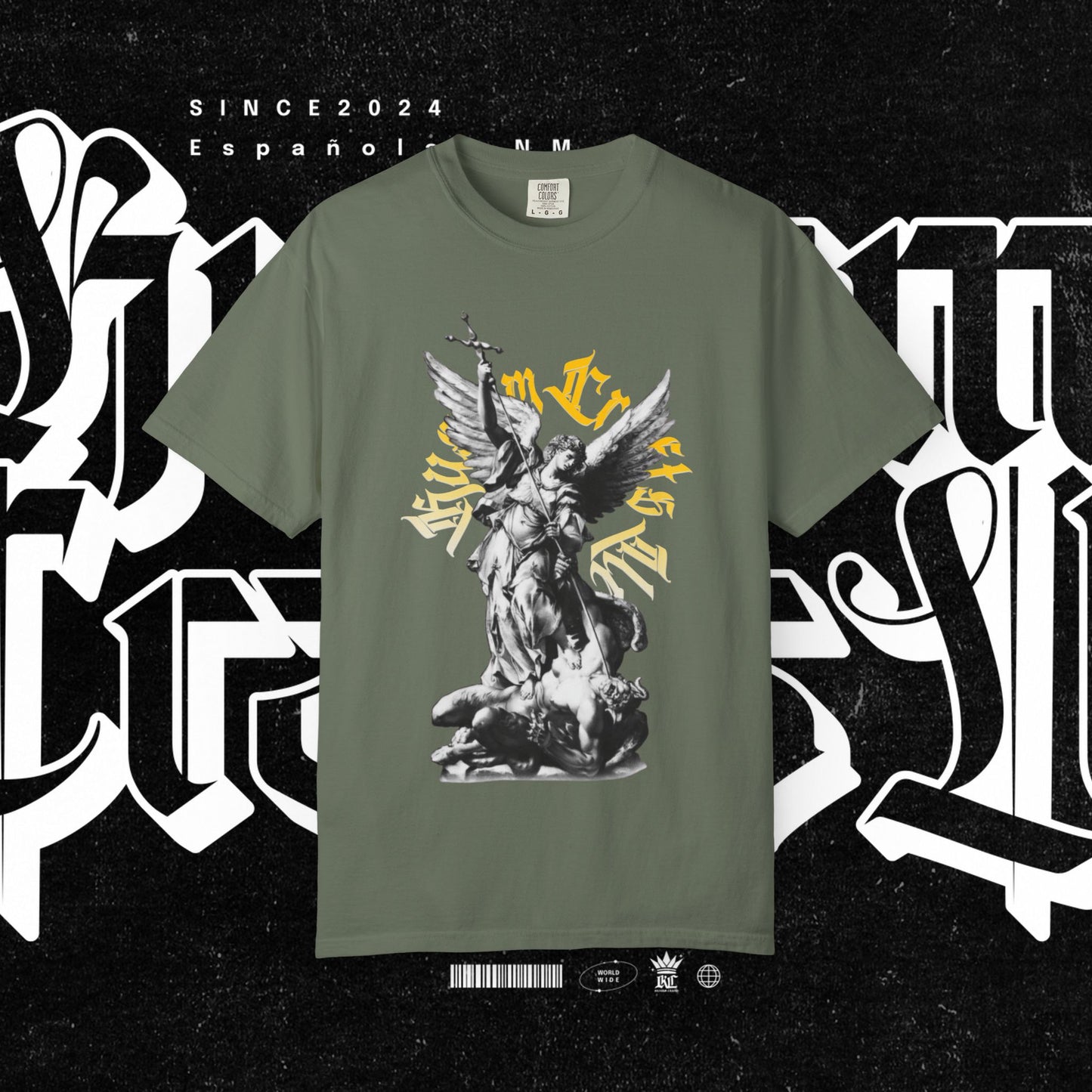 Saint Micheal Vintage-Inspired Graphic T-Shirt featuring Angel Design, Perfect for Casual Wear, Gift for Art Lovers, Streetwear Essential, Unisex Tee