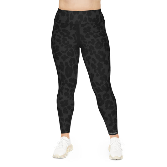 Bold Plus Size Leopard Print Leggings, Comfortable Activewear, Fashionable Workout Gear, Plus Size Fashion, Daily Wear Leggings