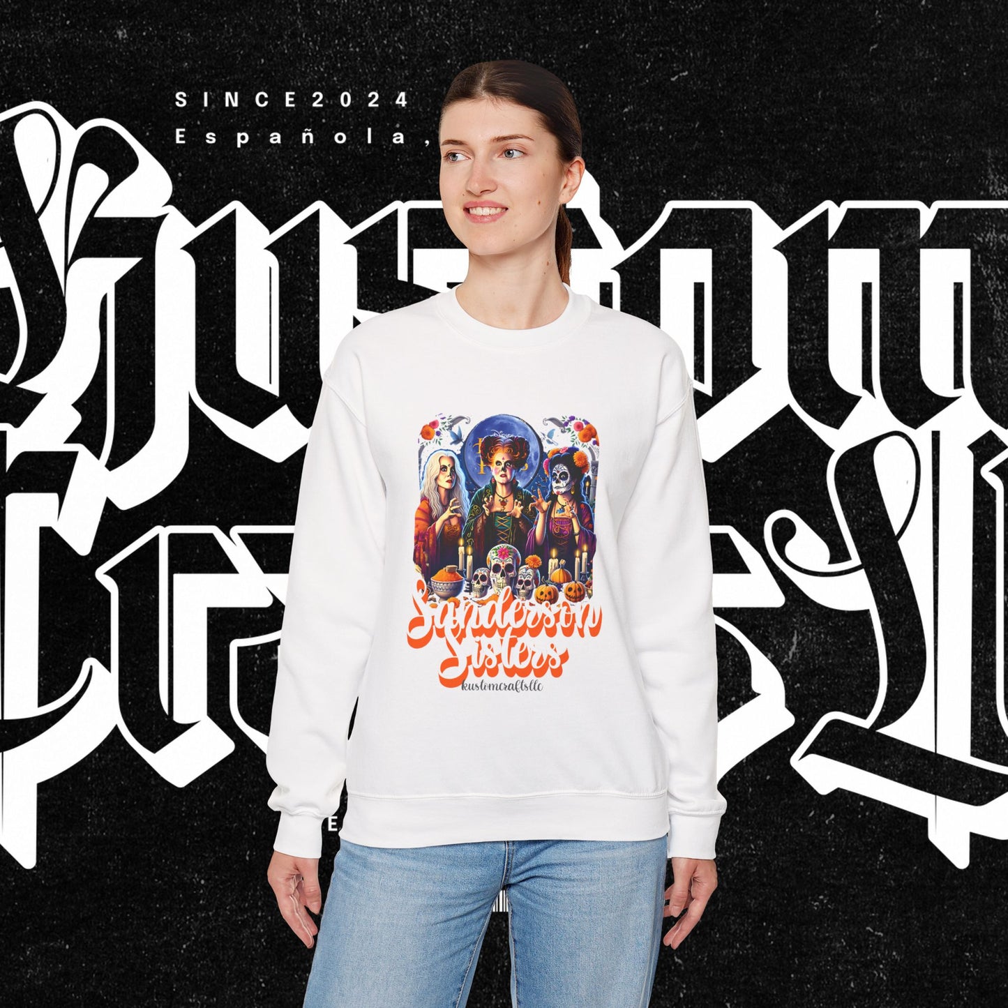 Sanderson Sisters Crewneck Sweatshirt, Halloween Sweatshirt, Casual Fall Fashion, Unisex Sweater, Art Print Sweatshirt