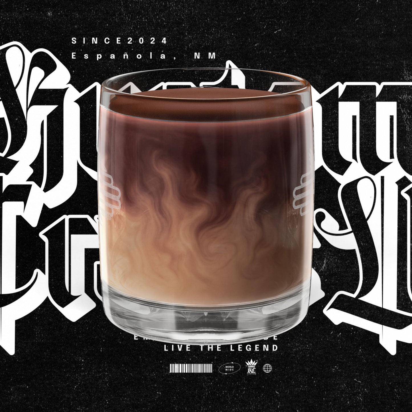 Engraved Glass Mug - NM Roadrunner Zia Symbol Design