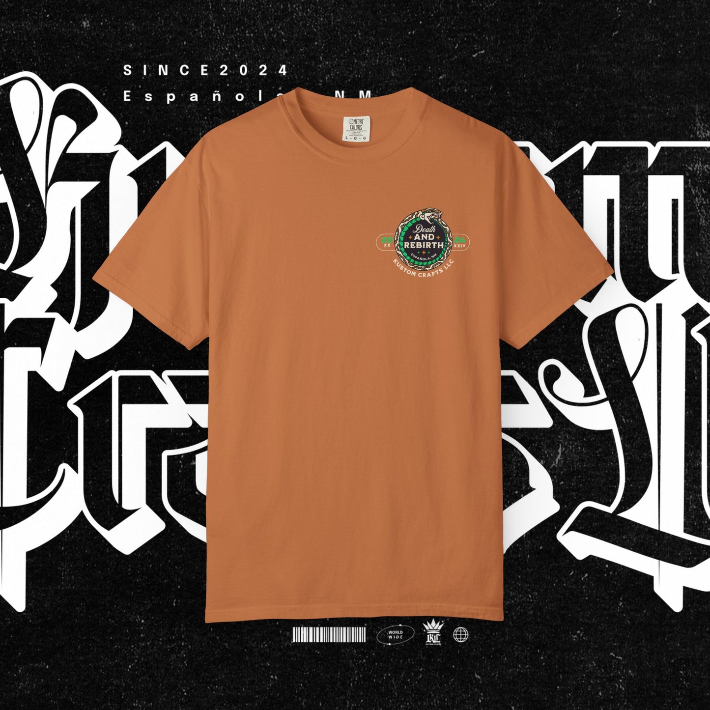 Death and Rebirth Snake Graphic Tee, Death Rebirth Unisex T-shirt, Streetwear Alternative Fashion, Serpent Design Shirt, Edgy Clothing