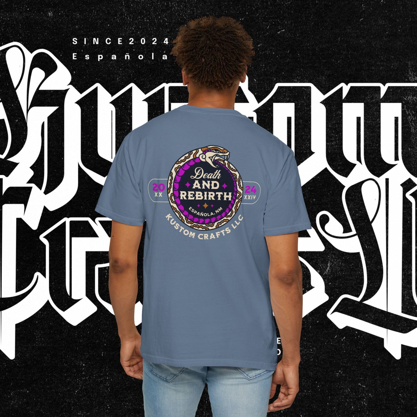 Death and Rebirth Bright Purple/Pink Snake Graphic Tee, Death Rebirth Unisex T-shirt, Streetwear Alternative Fashion, Serpent Design Shirt, Edgy Clothing