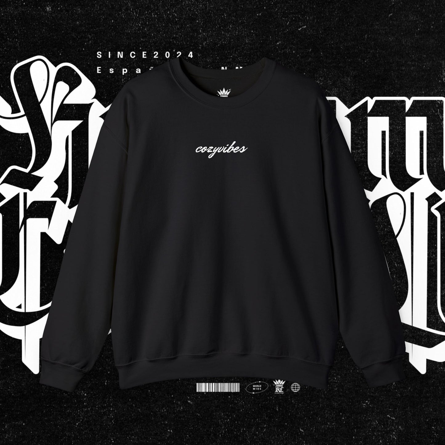 Cozy Vibes Embroidery Heavy Blend™ Crewneck Sweatshirt