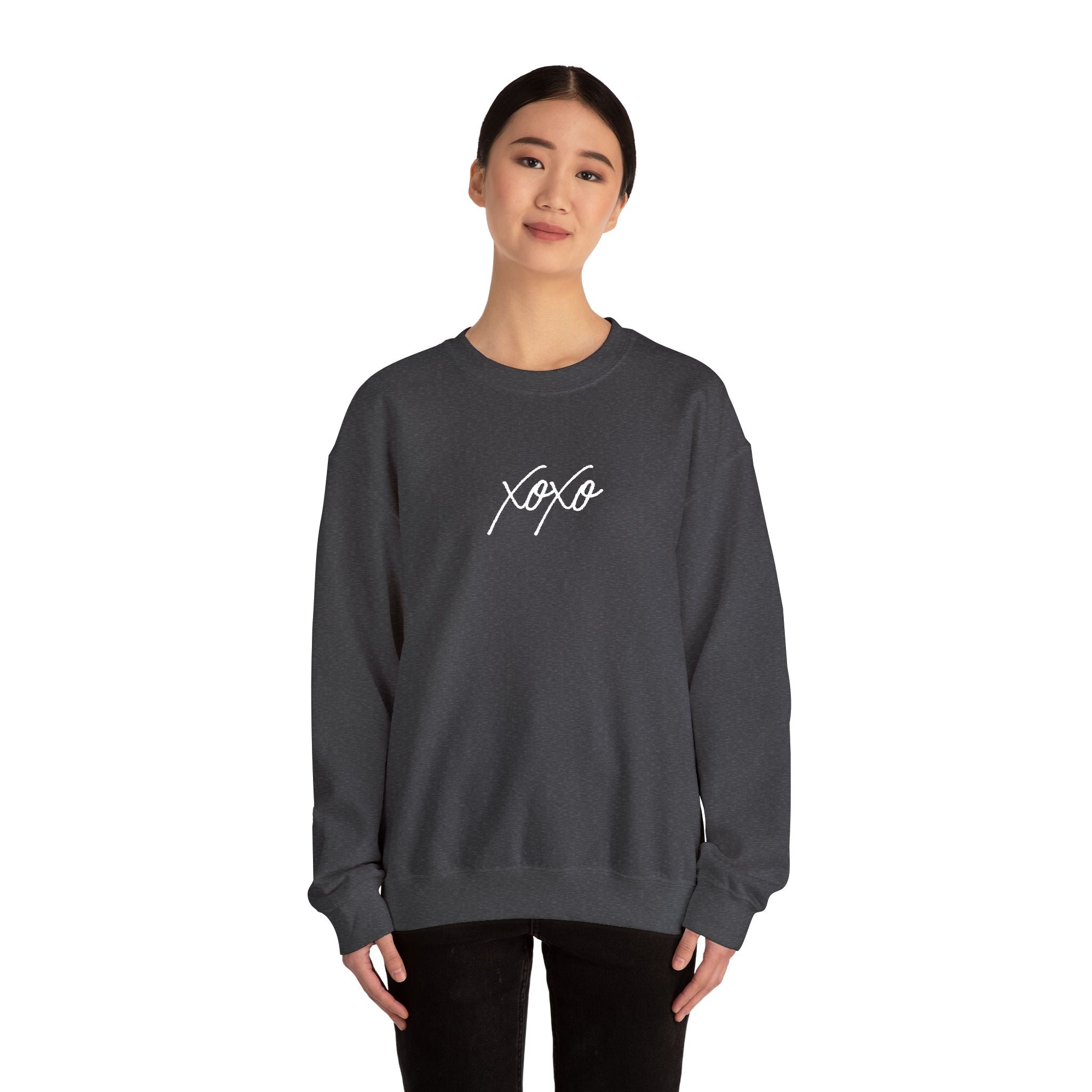 XOXO Embroidery Script Sweatshirt