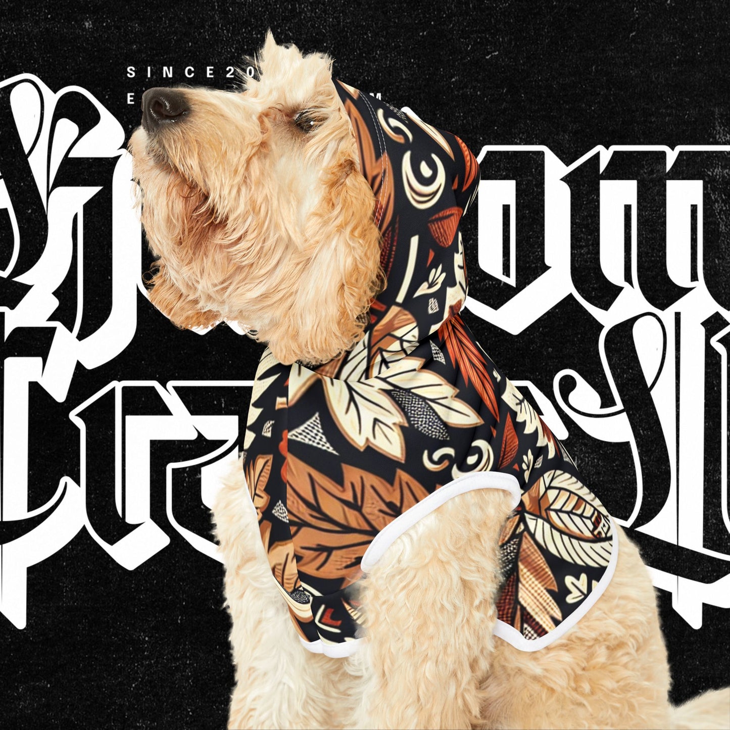 Autumn Leaves Pet Hoodie | Cozy Sweater, Cute Dog Fashion, Fall Pet Apparel, Seasonal Pet Wear, Gifts for Dog Lovers