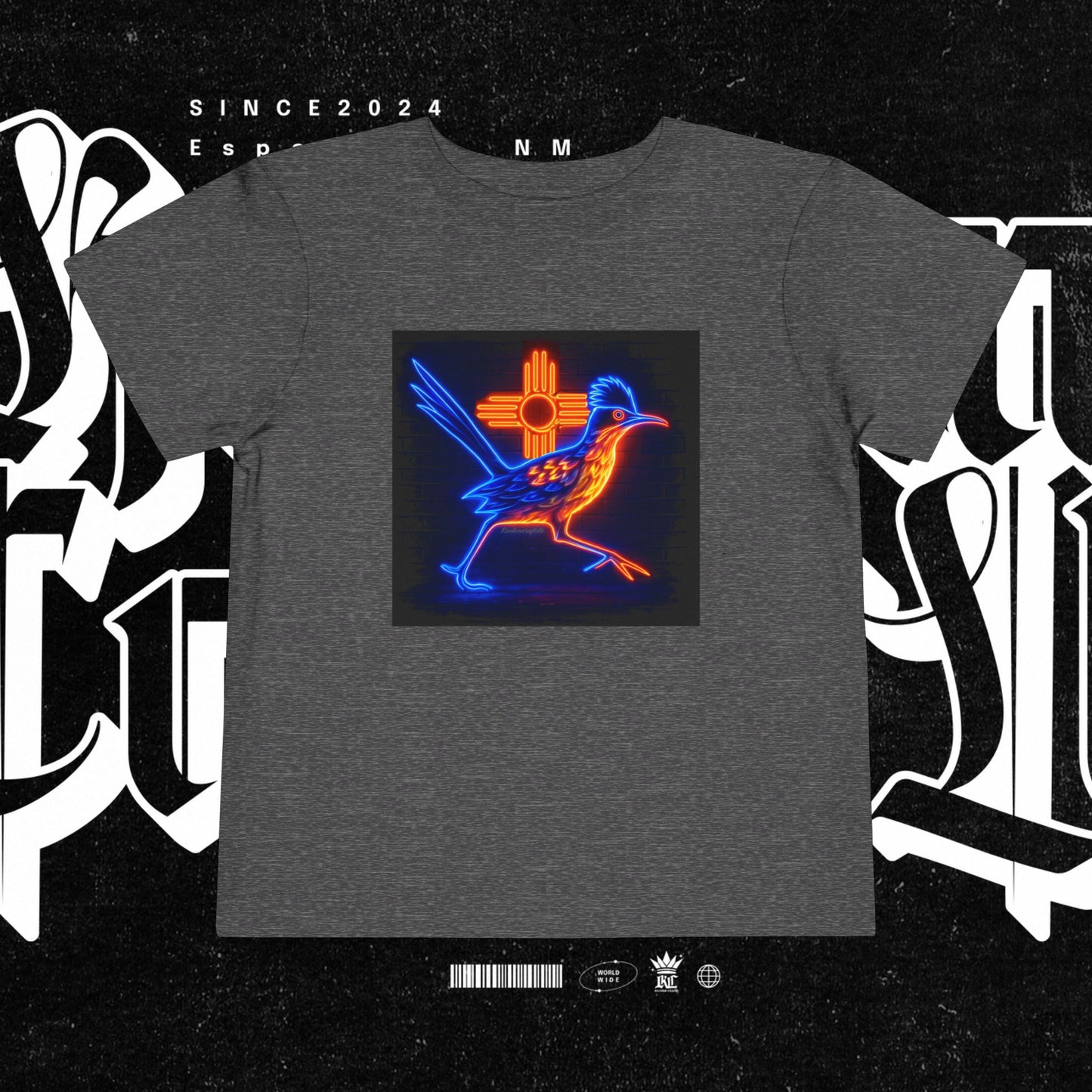 Neon Roadrunner New Mexico Design - Toddler Tee