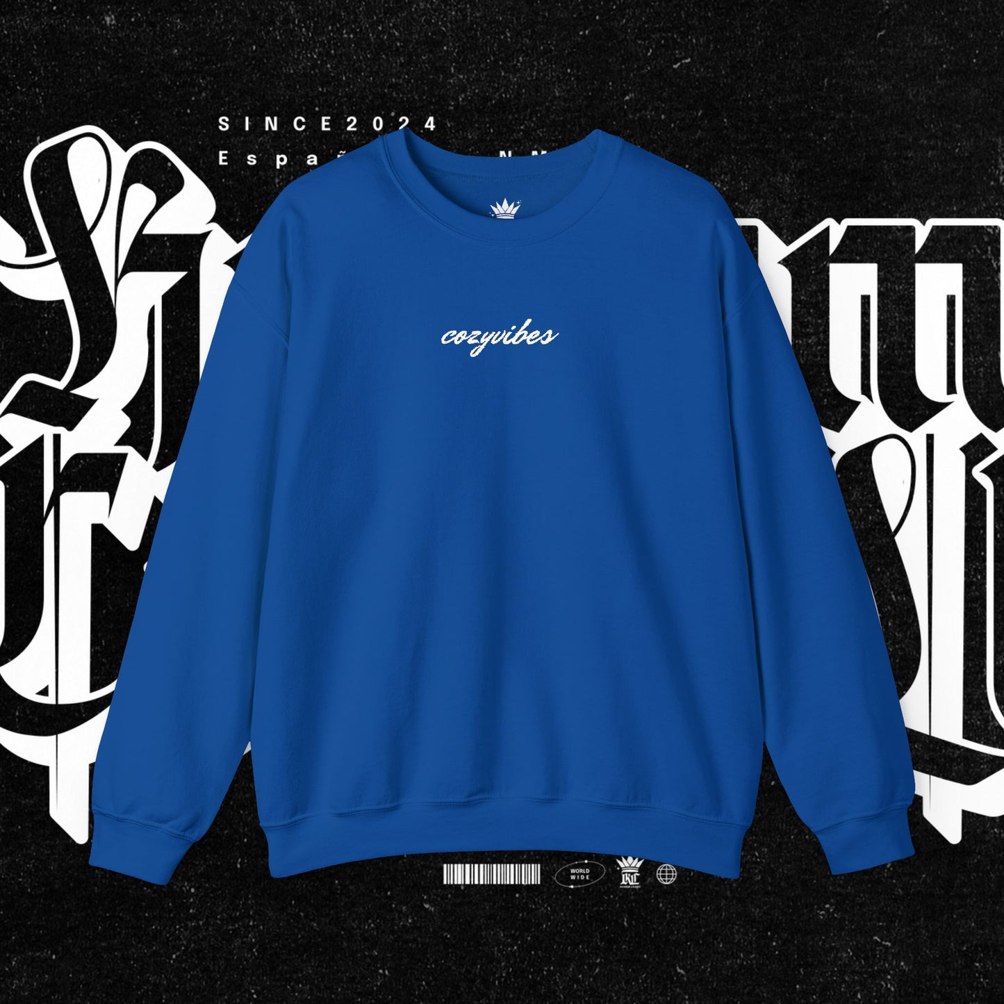 Cozy Vibes Embroidery Heavy Blend™ Crewneck Sweatshirt