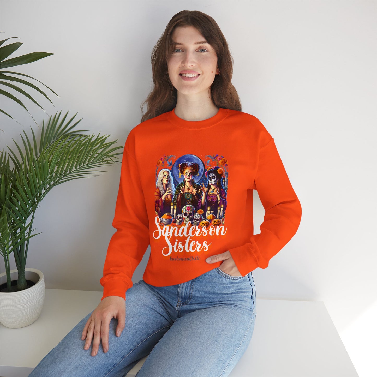 Sanderson Sisters Crewneck Sweatshirt, Halloween Sweatshirt, Casual Fall Fashion, Unisex Sweater, Art Print Sweatshirt