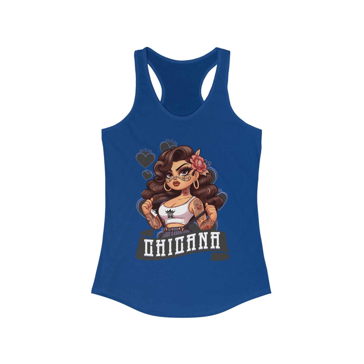 Chicana Spirit Women's Racerback Tank, Tattoo Art Tee, Summer Fashion, Fitness Apparel, Gift for Her, Festival Wear