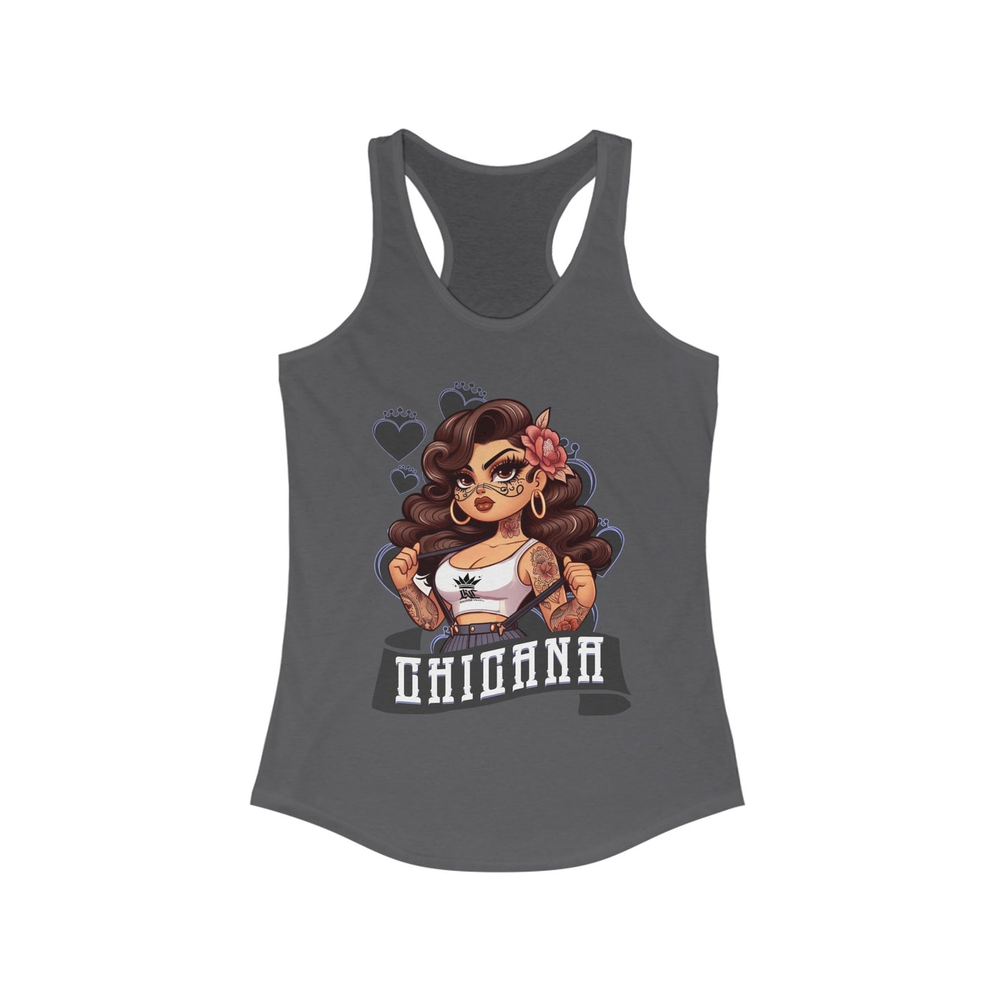 Chicana Spirit Women's Racerback Tank, Tattoo Art Tee, Summer Fashion, Fitness Apparel, Gift for Her, Festival Wear