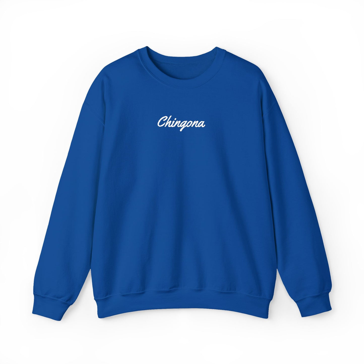 Chingona Embroidery  Heavy Blend Crewneck Sweatshirt