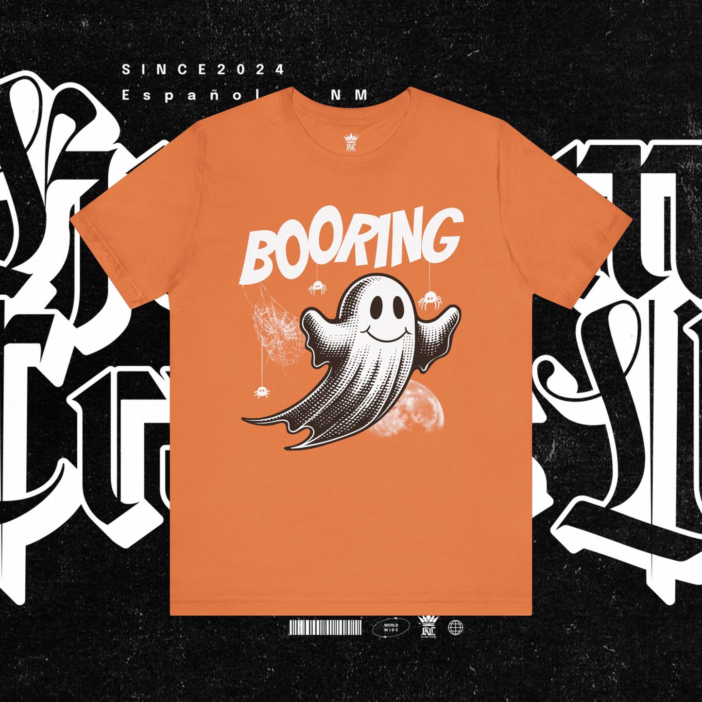 Ghostly Boo-Ring Fun Tee - Spooky Vibes, Perfect for Halloween, Casual Wear, Gift for Ghost Lovers, Graphic Tee, Trendy Outfit