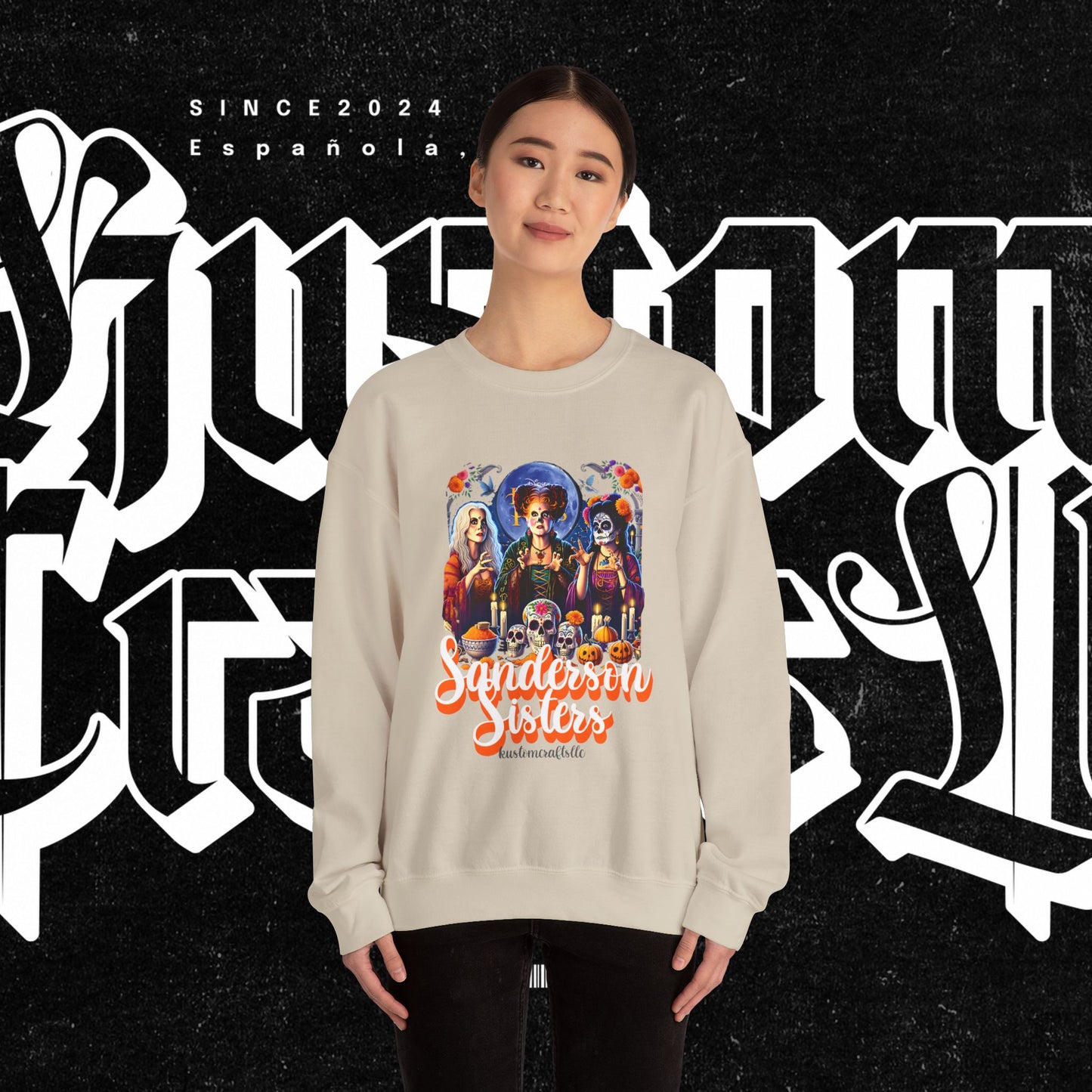Sanderson Sisters Crewneck Sweatshirt, Halloween Sweatshirt, Casual Fall Fashion, Unisex Sweater, Art Print Sweatshirt