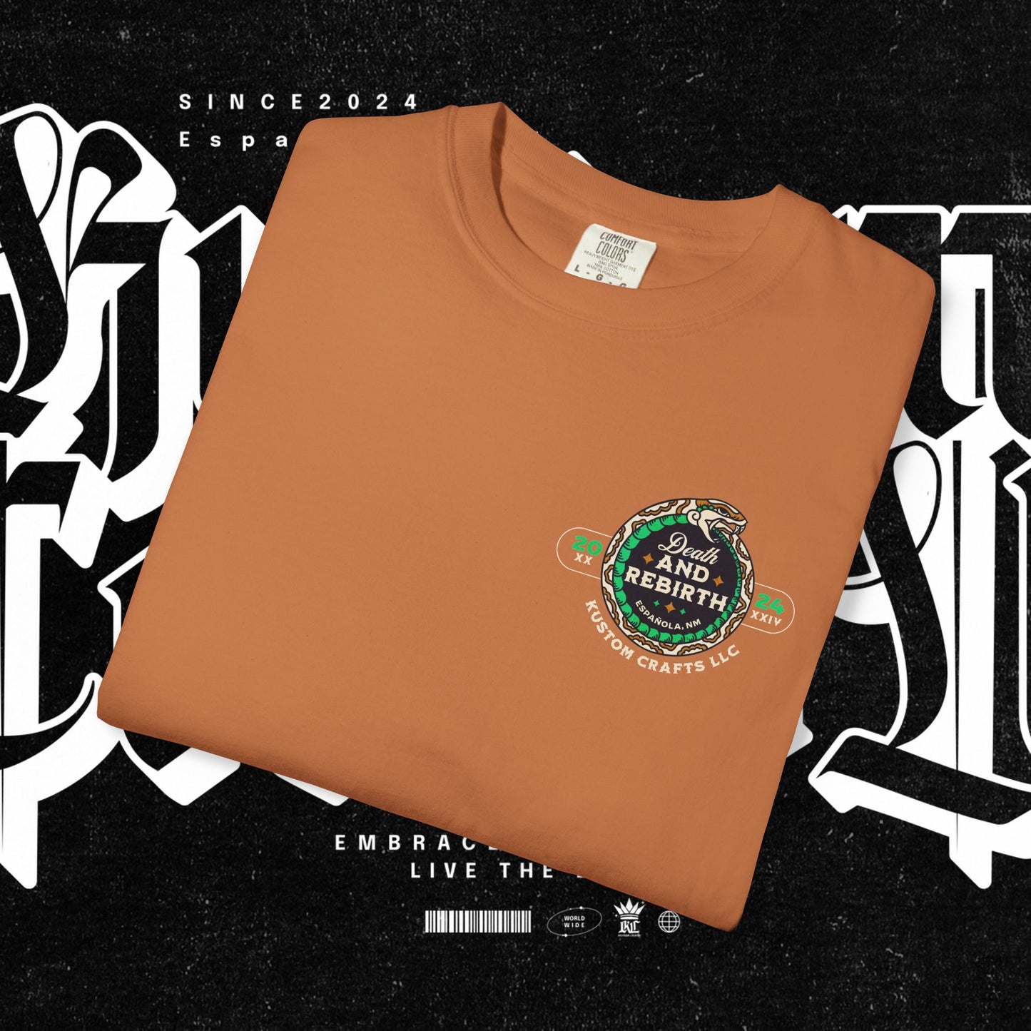 Death and Rebirth Snake Graphic Tee, Death Rebirth Unisex T-shirt, Streetwear Alternative Fashion, Serpent Design Shirt, Edgy Clothing