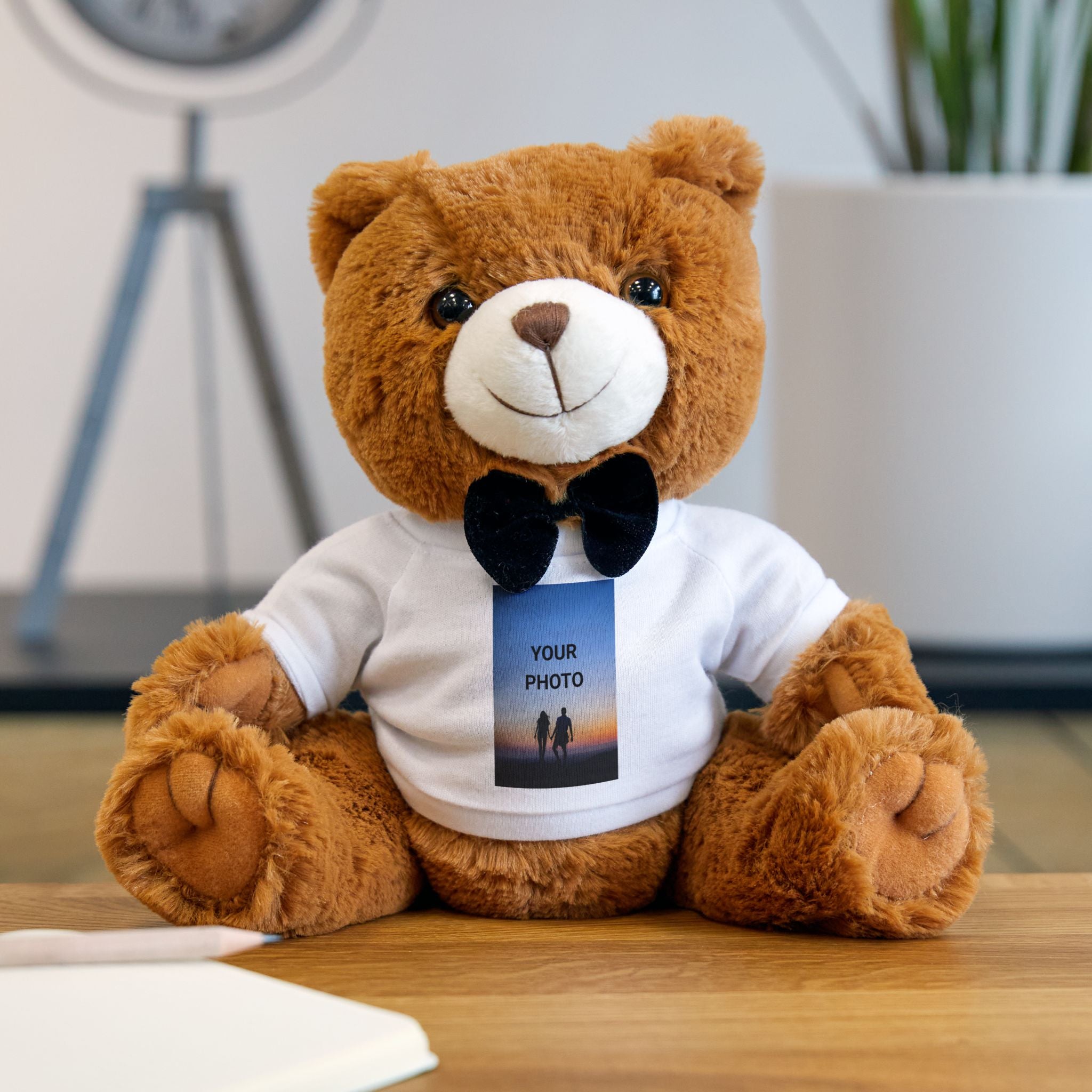Personalized Photo Teddy Bear — Custom T-Shirt Plush Gift for Kids & Couples