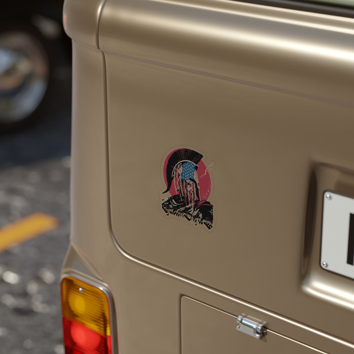 Patriotic Spartan Stickers - Outdoor Die-Cut Decals for Cars, Bumpers, Laptops, Celebrations, Gifts