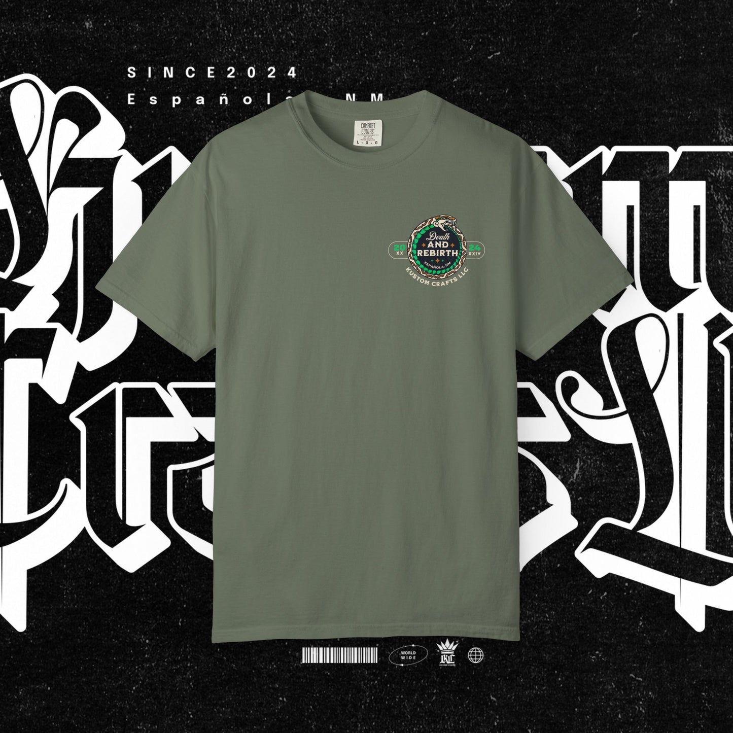 Death and Rebirth Snake Graphic Tee, Death Rebirth Unisex T-shirt, Streetwear Alternative Fashion, Serpent Design Shirt, Edgy Clothing
