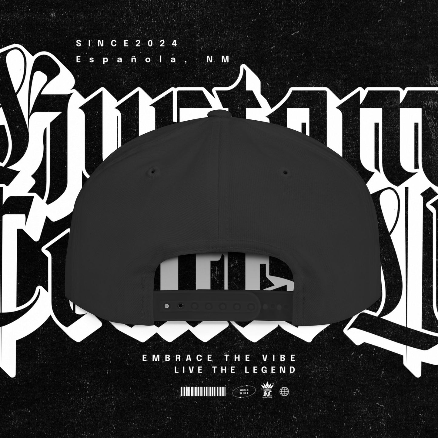 Custom Flat Bill Snapback Hat | Embrace the Vibe, Live the Legend | Perfect for Streetwear, Festivals, Casual Outings, Gifts