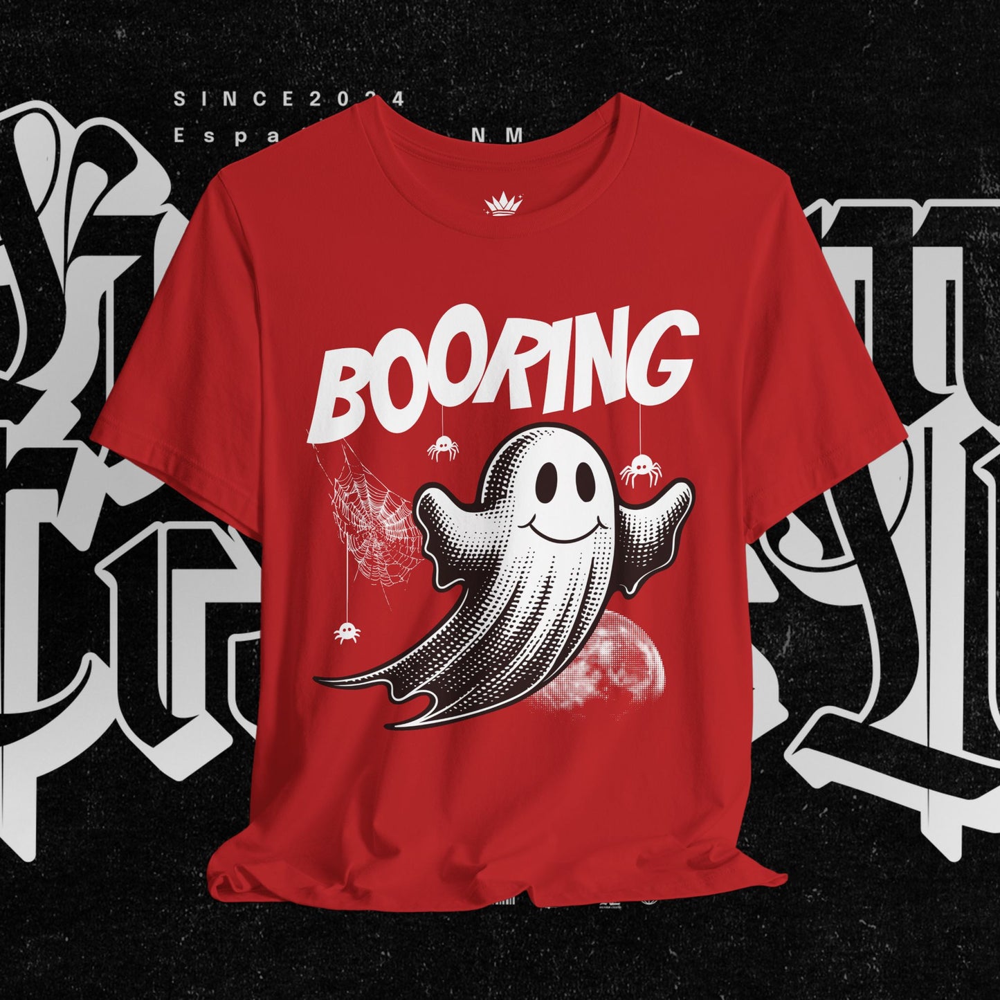 Ghostly Boo-Ring Fun Tee - Spooky Vibes, Perfect for Halloween, Casual Wear, Gift for Ghost Lovers, Graphic Tee, Trendy Outfit