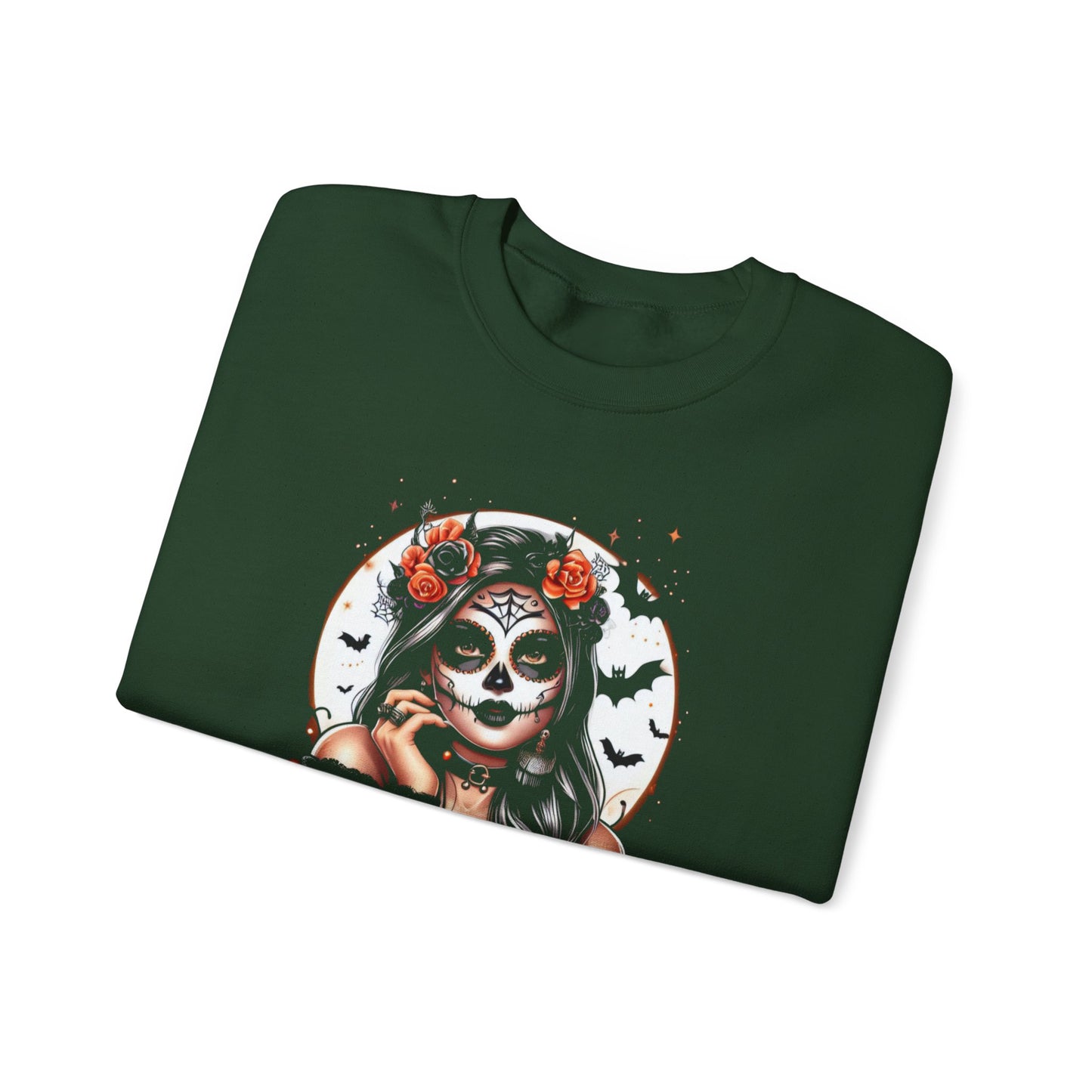 Halloween Vibes Crewneck Sweatshirt, Spooky Sweatshirt, Skull Sweatshirt, Pumpkin Sweatshirt, Autumn Style, Unisex Gift