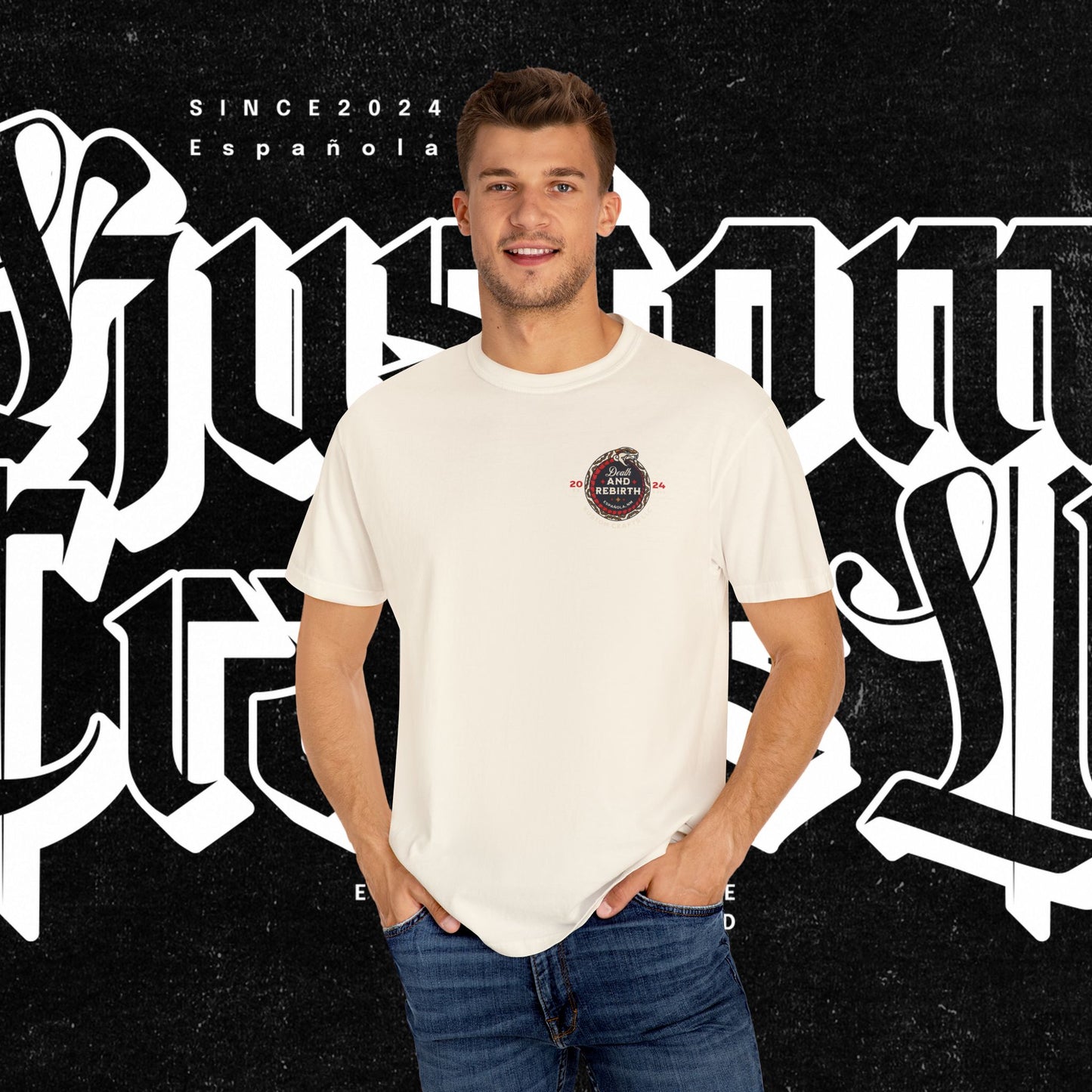 Death and Rebirth Red Snake Graphic Tee, Death Rebirth Unisex T-shirt, Streetwear Alternative Fashion, Serpent Design Shirt, Edgy Clothing