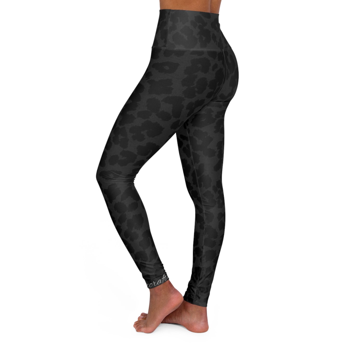 Black Cheetah Print Stylish High Waisted Yoga Leggings, Fitness Leggings, Exercise Gear, Yoga Apparel, Activewear, Gifts for Her