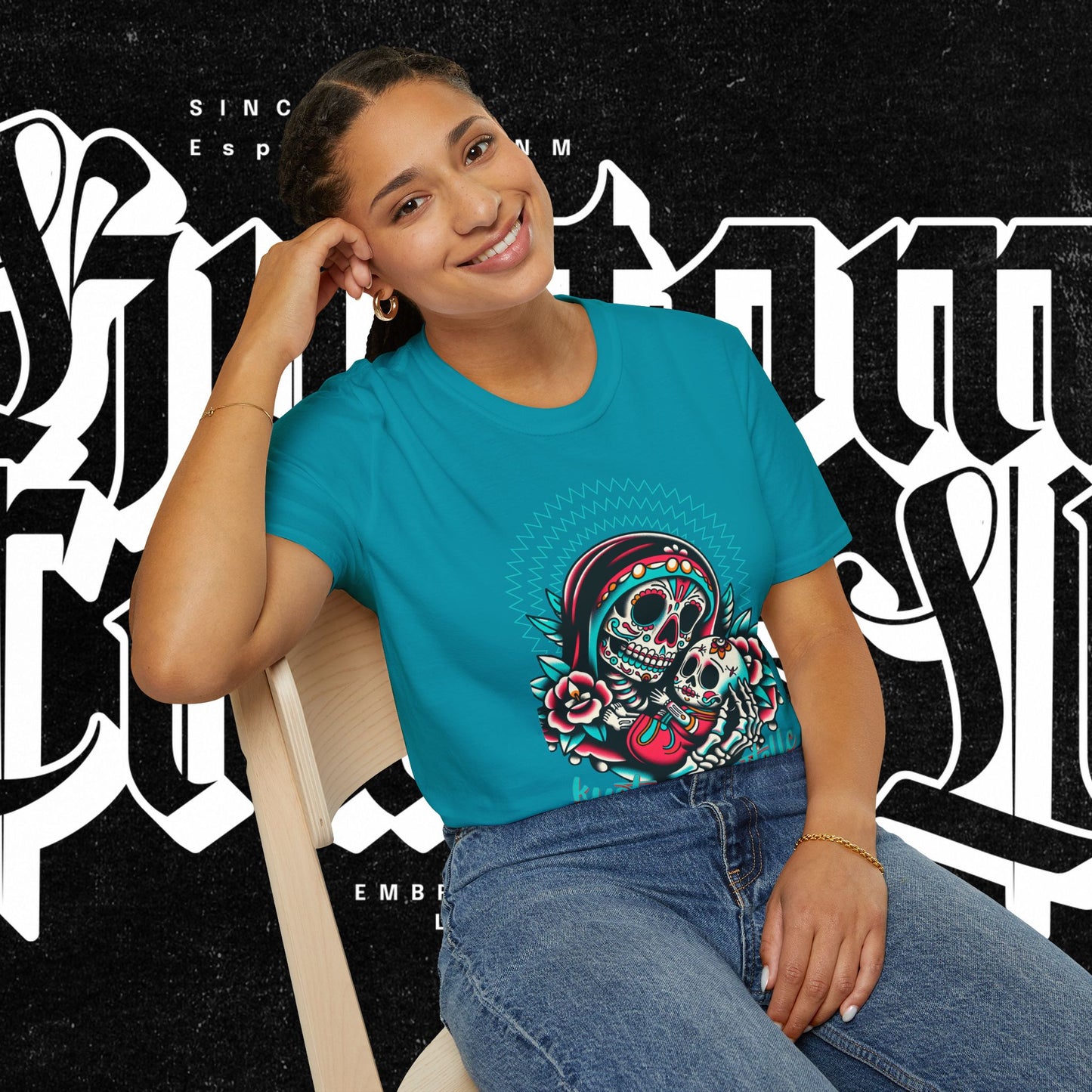 La Madre Day of the Dead Skull T-Shirt, Graphic Tee, Unisex Shirt, Halloween Costume, Gift for Her, Trendy Graphic Apparel