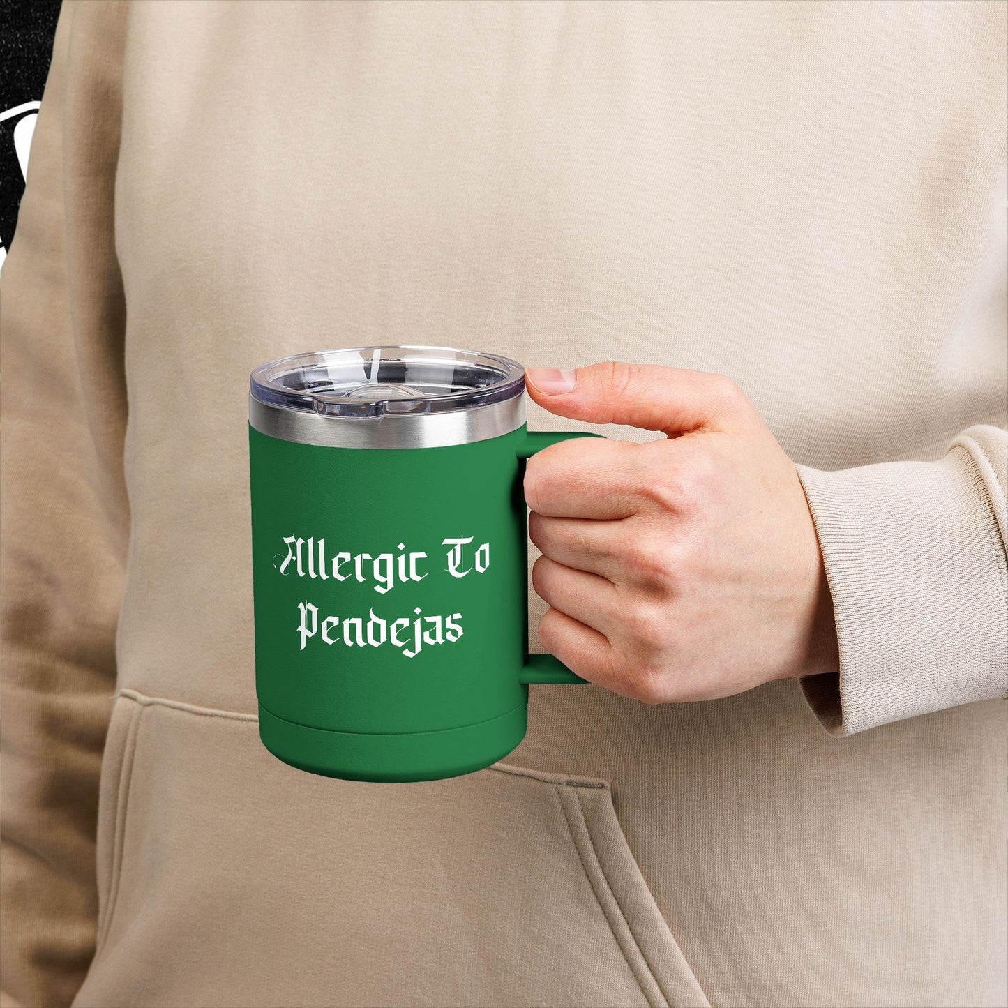 Allergic To Pendejas Coffee Mug Tumbler, 15oz - Stylish Drinkware for Coffee Lovers, Funny Gift for Friends, Unique Travel Mug, [...]