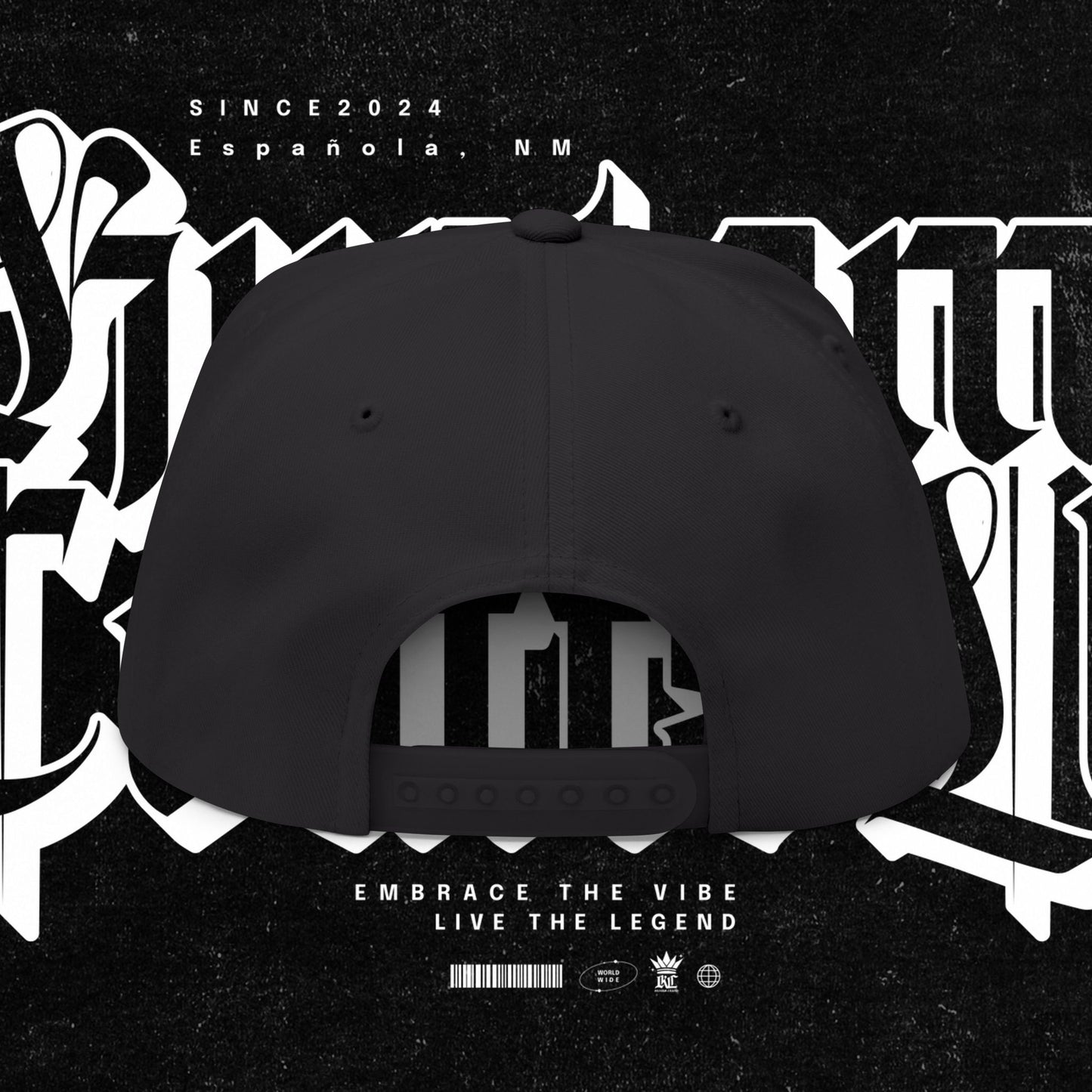 Embroidered Flat Bill Cap - Love Life Graffiti Style Hat