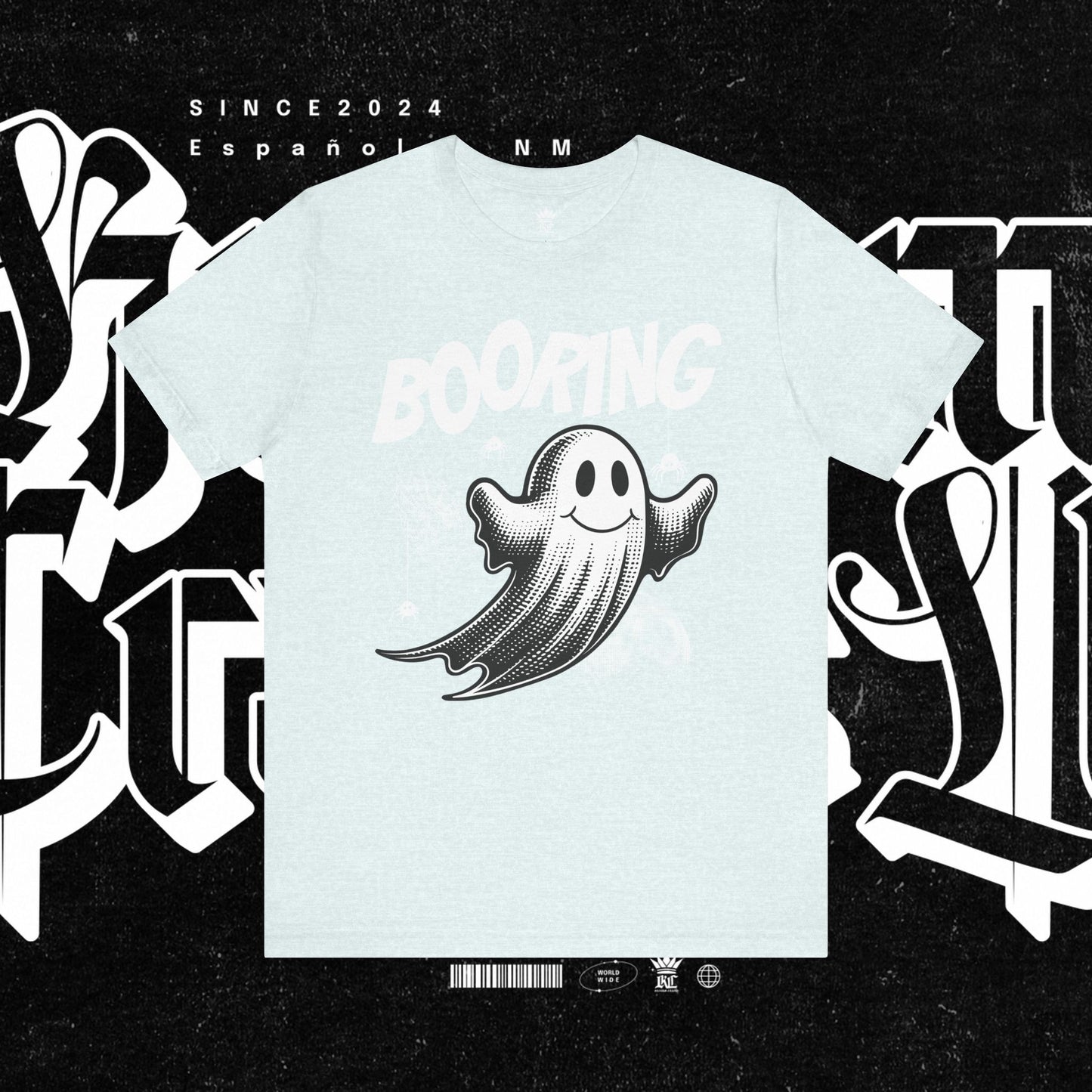 Ghostly Boo-Ring Fun Tee - Spooky Vibes, Perfect for Halloween, Casual Wear, Gift for Ghost Lovers, Graphic Tee, Trendy Outfit