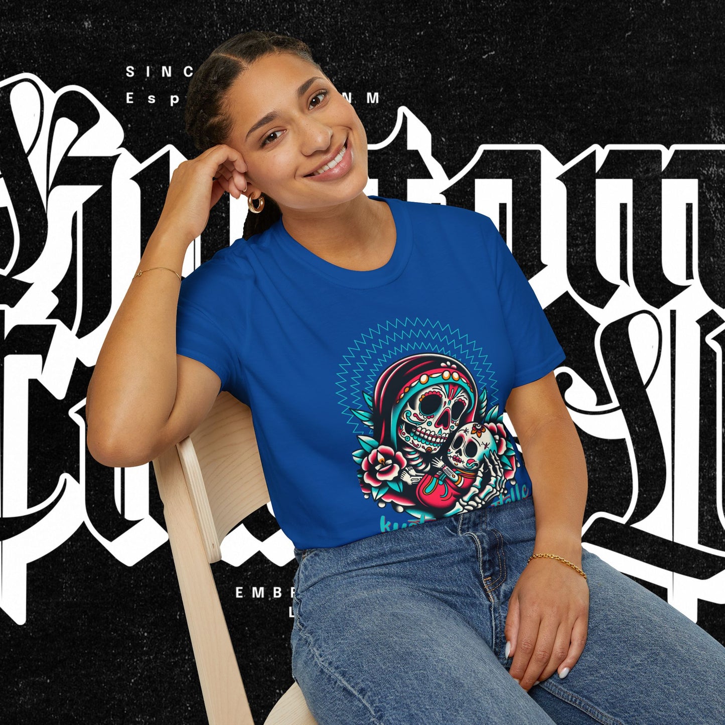 La Madre Day of the Dead Skull T-Shirt, Graphic Tee, Unisex Shirt, Halloween Costume, Gift for Her, Trendy Graphic Apparel