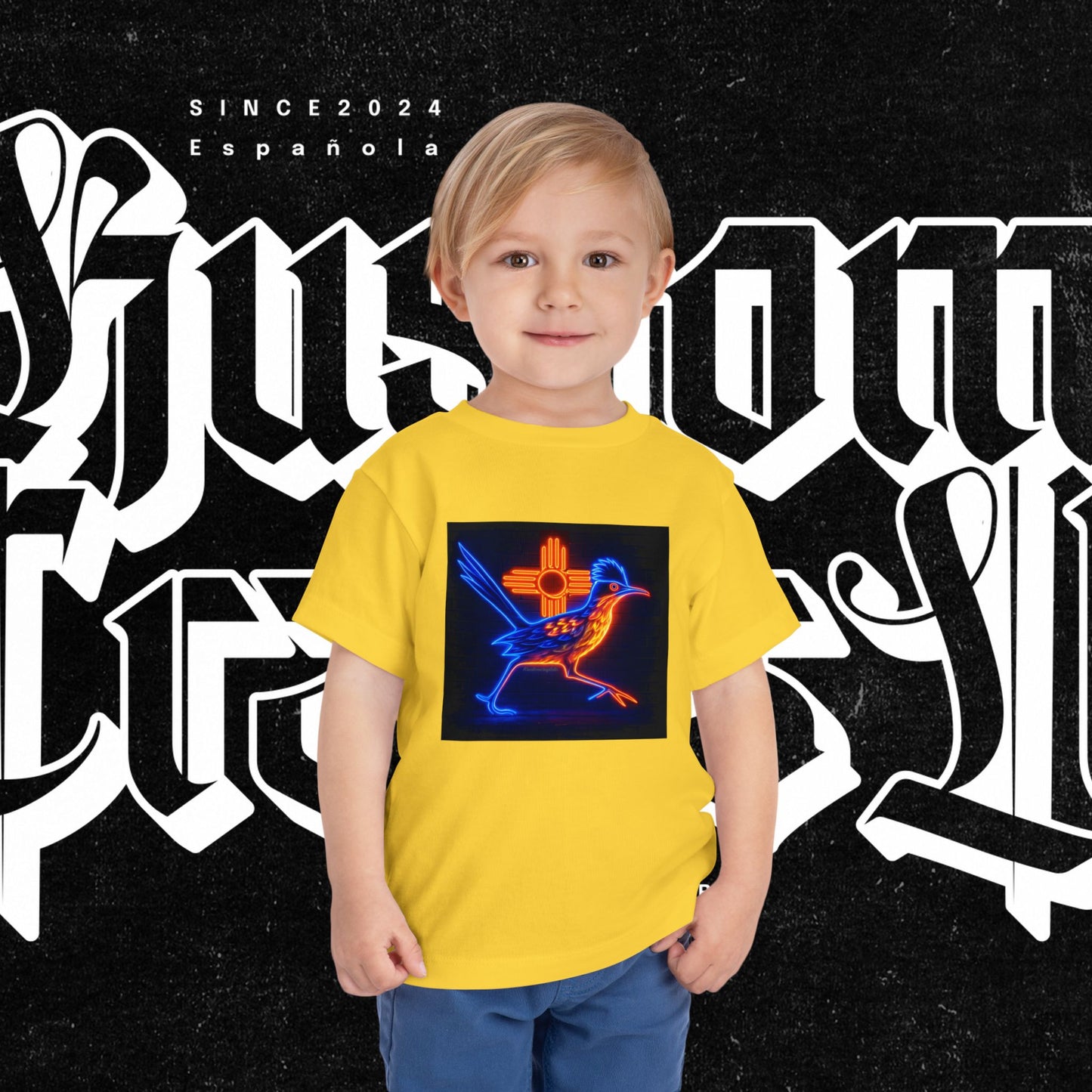 Neon Roadrunner New Mexico Design - Toddler Tee
